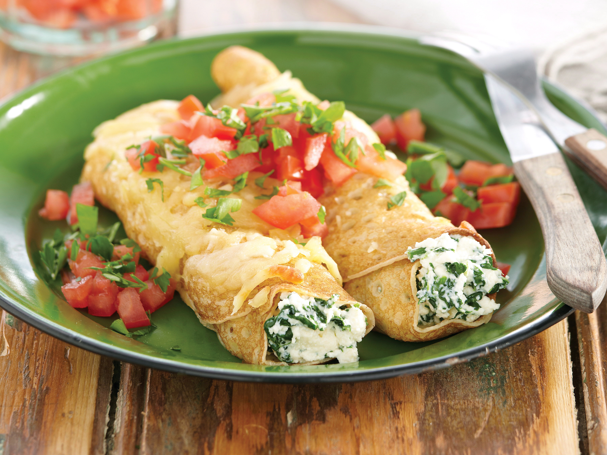 Spinach and Ricotta Crepes