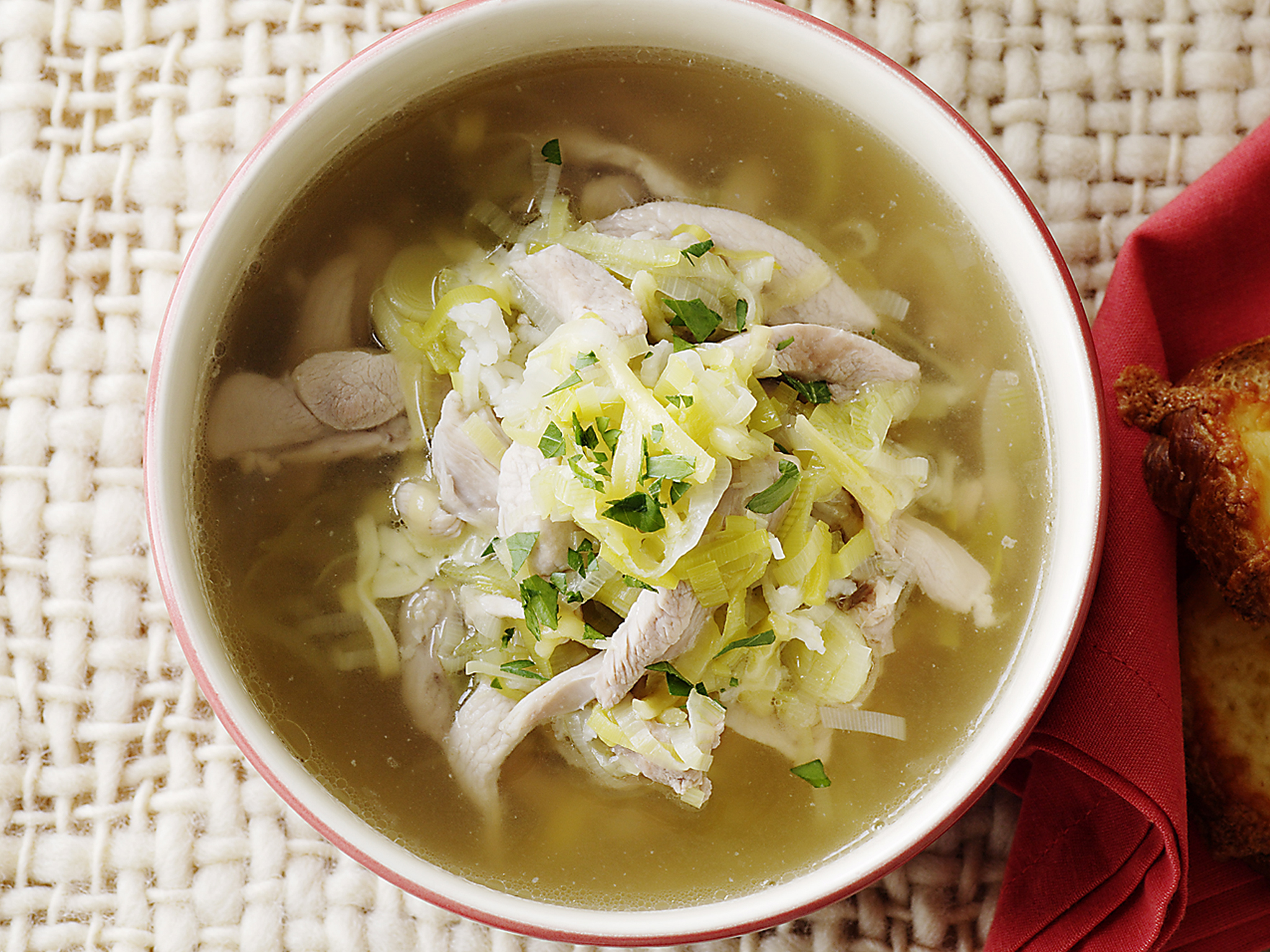 Chicken and leek soup
