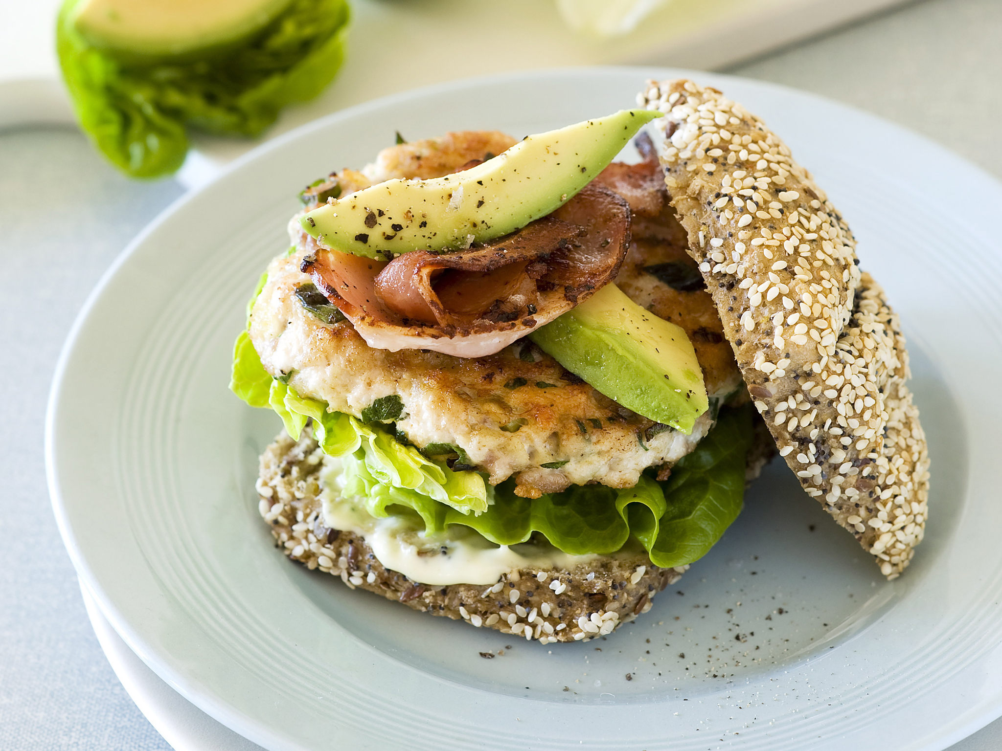 Chicken burger with avocado and bacon | Women's Weekly Food