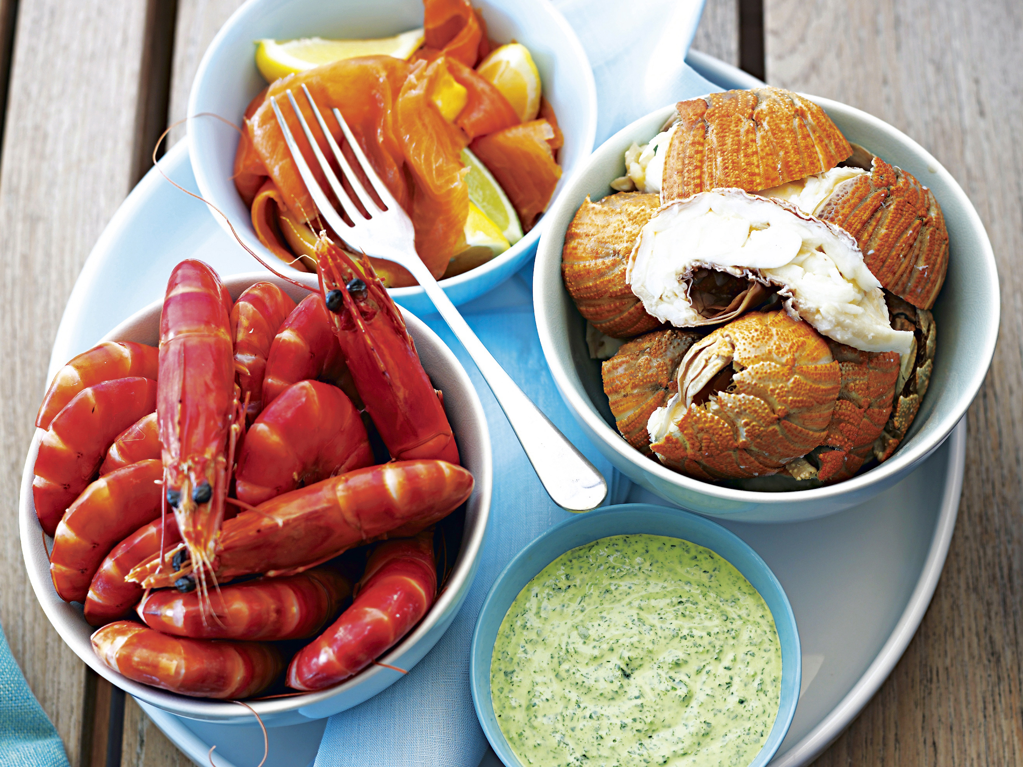 Cold Seafood Platter with Herb Yoghurt