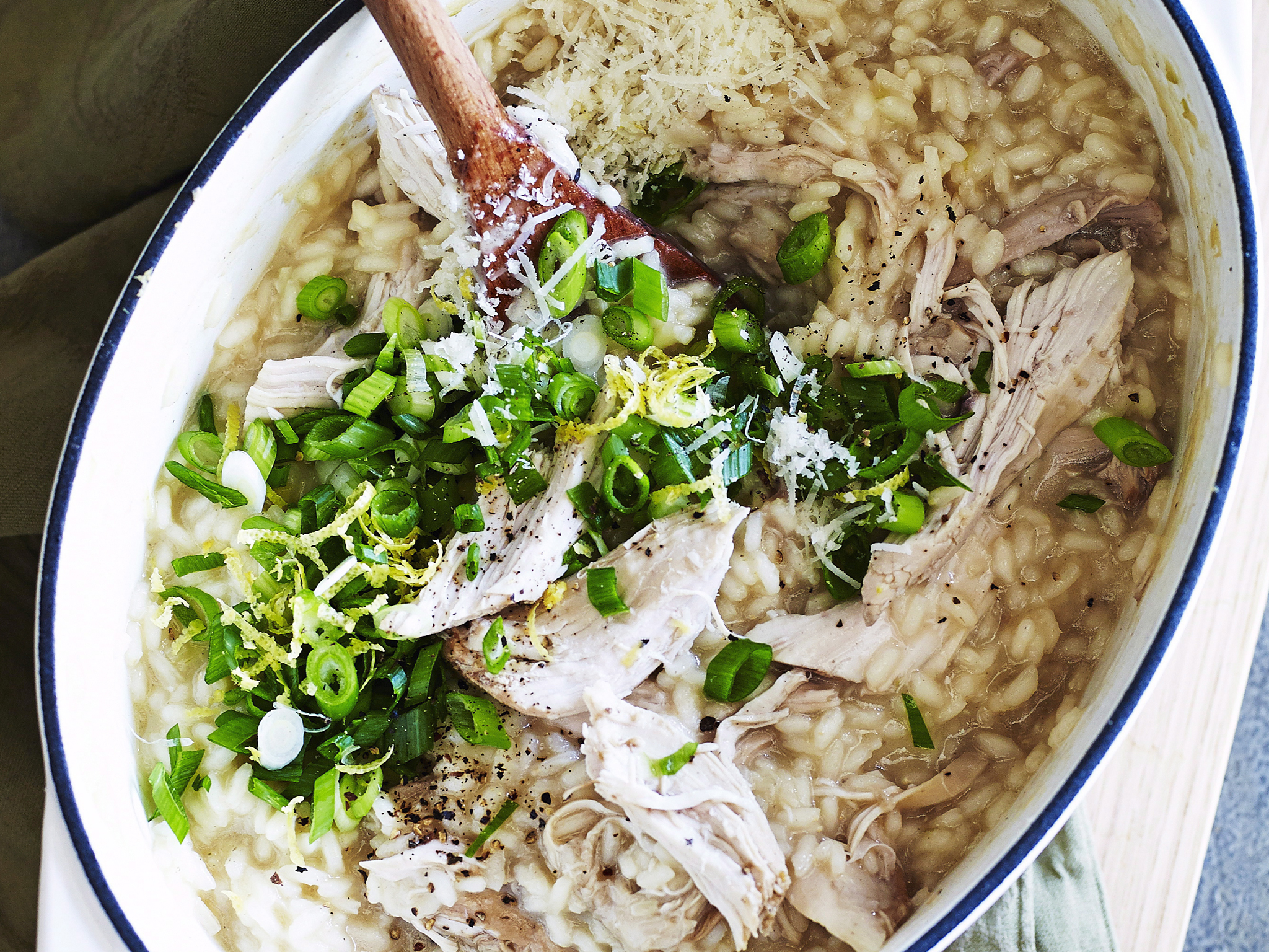 Hearty chicken risotto