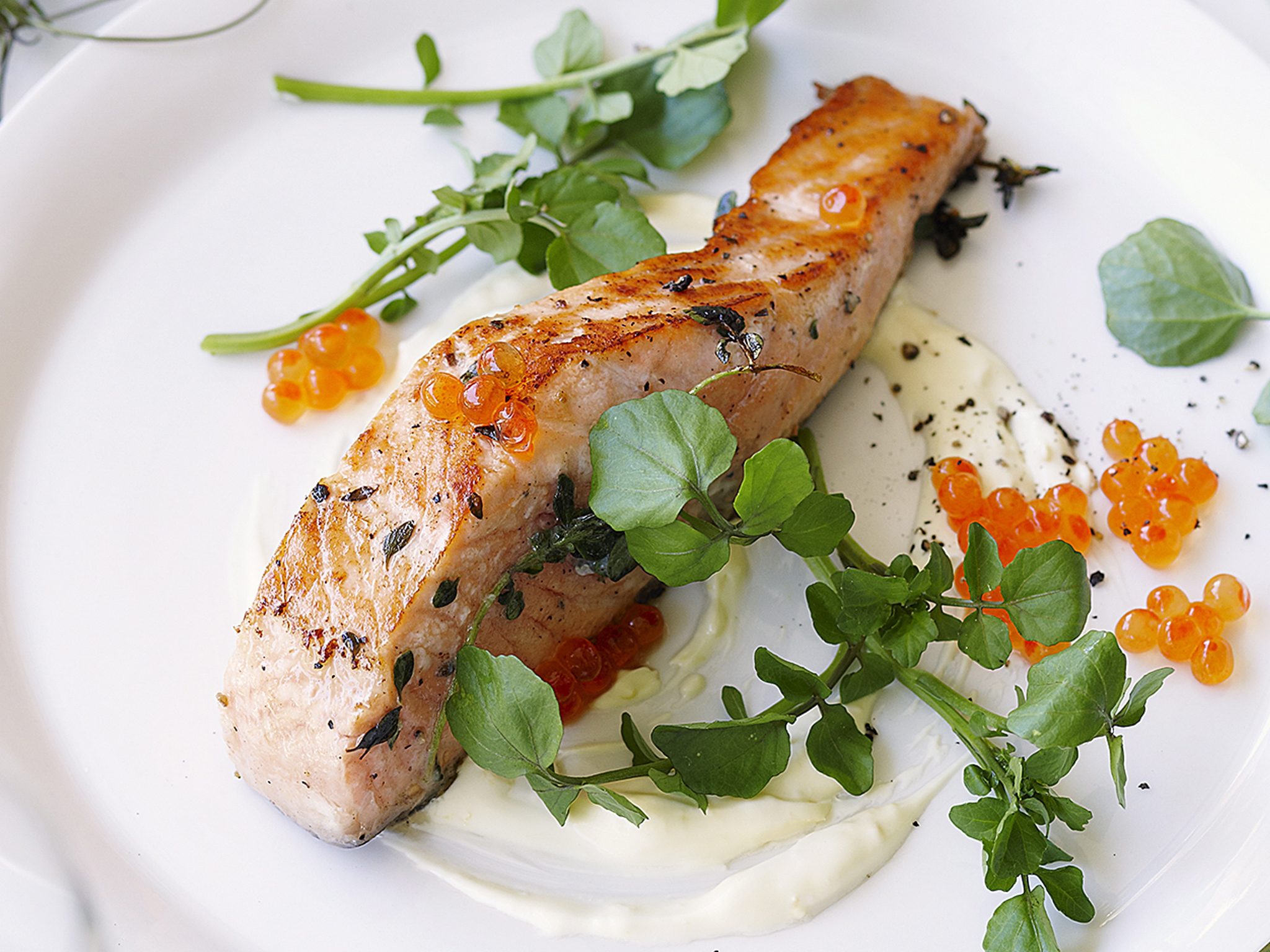 Seared salmon with lemon creme fraiche | Women's Weekly Food