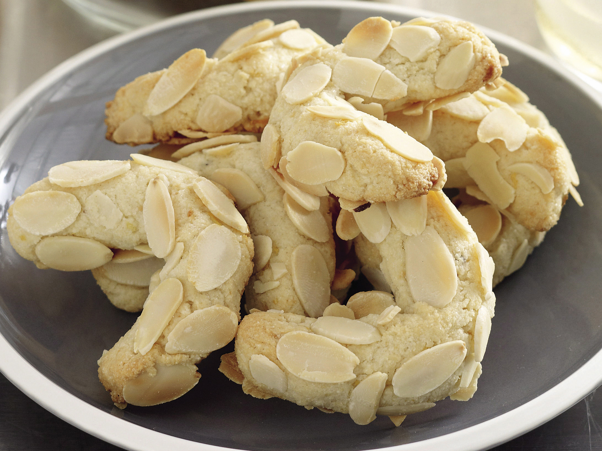 Greek almond crescents