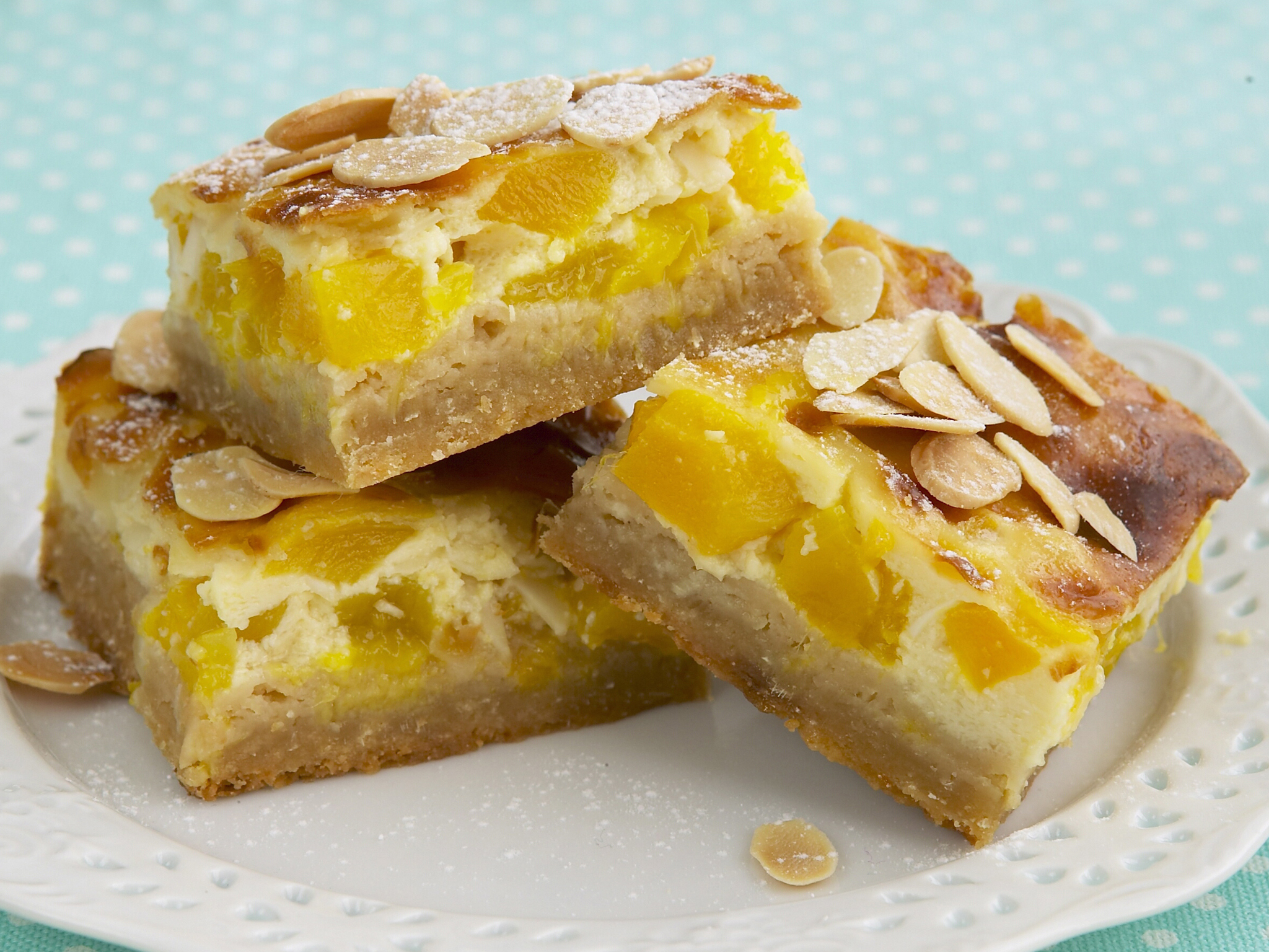 Mango and coconut custard slice