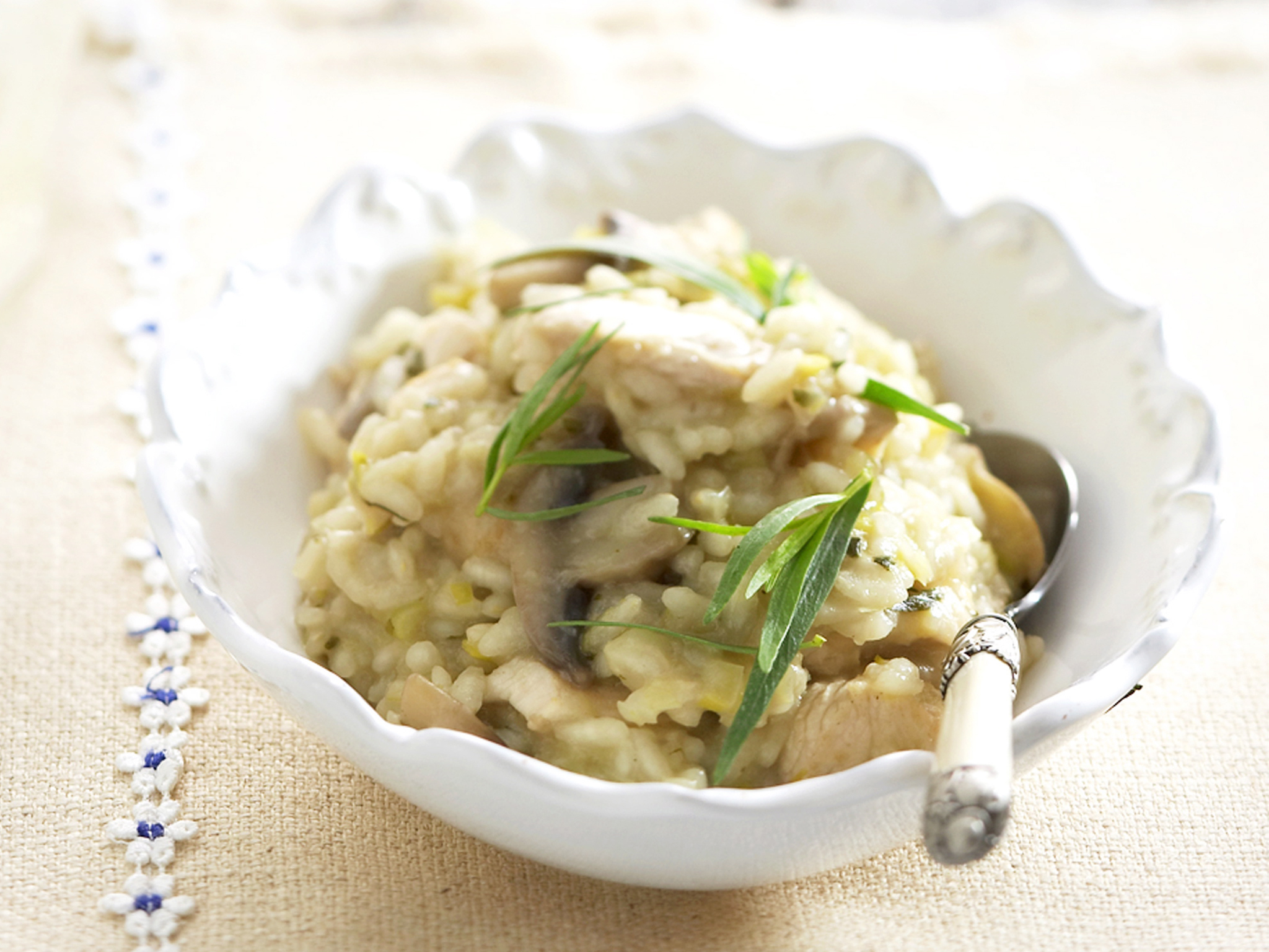 Chicken and leek risotto