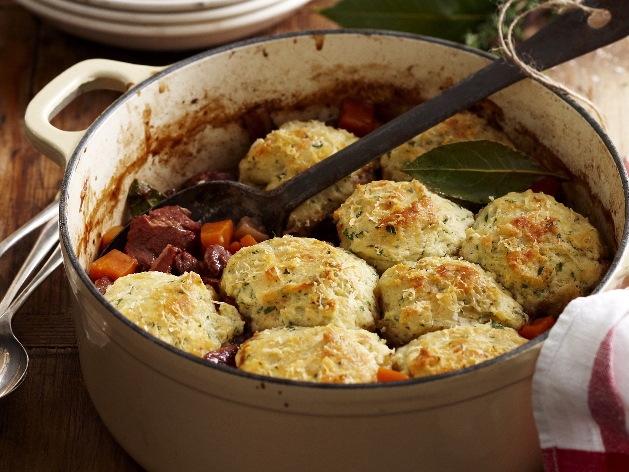 Classic beef stew with dumplings