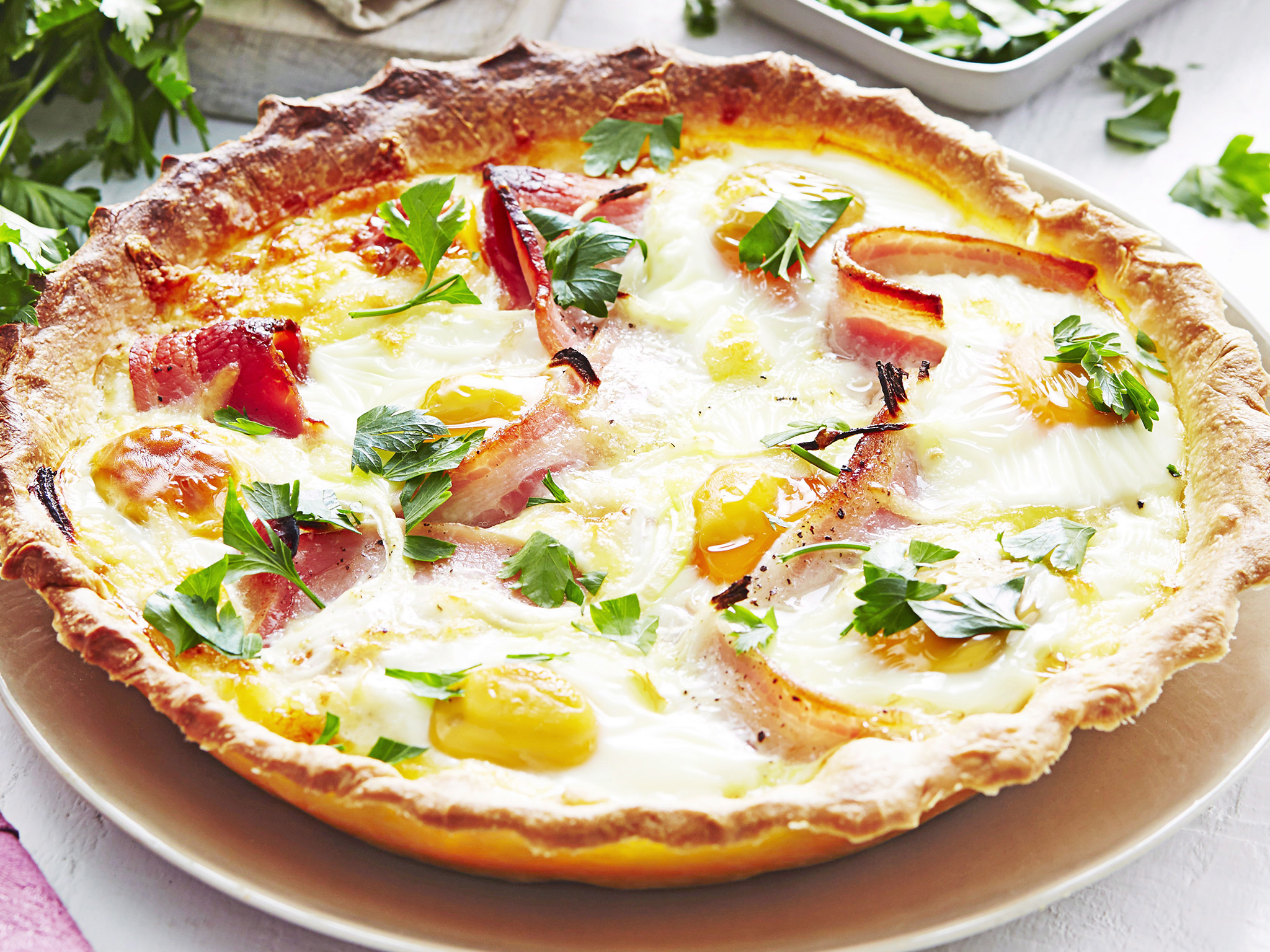 Country egg and bacon pie Women's Weekly Food