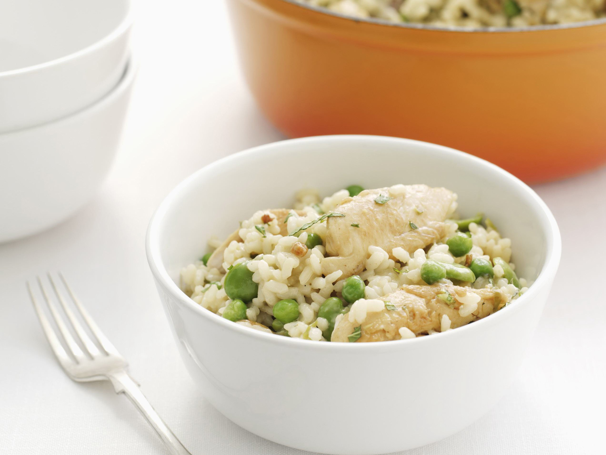 Chicken, pea and broad bean risotto Women's Weekly Food