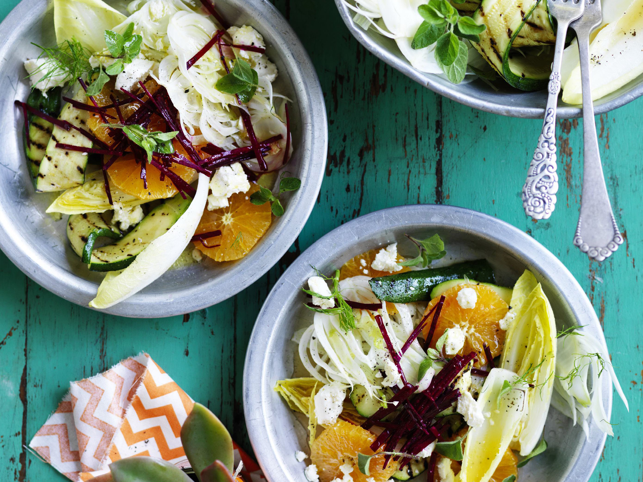 Witlof, fennel & zucchini salad with orange dressing Women's Weekly Food