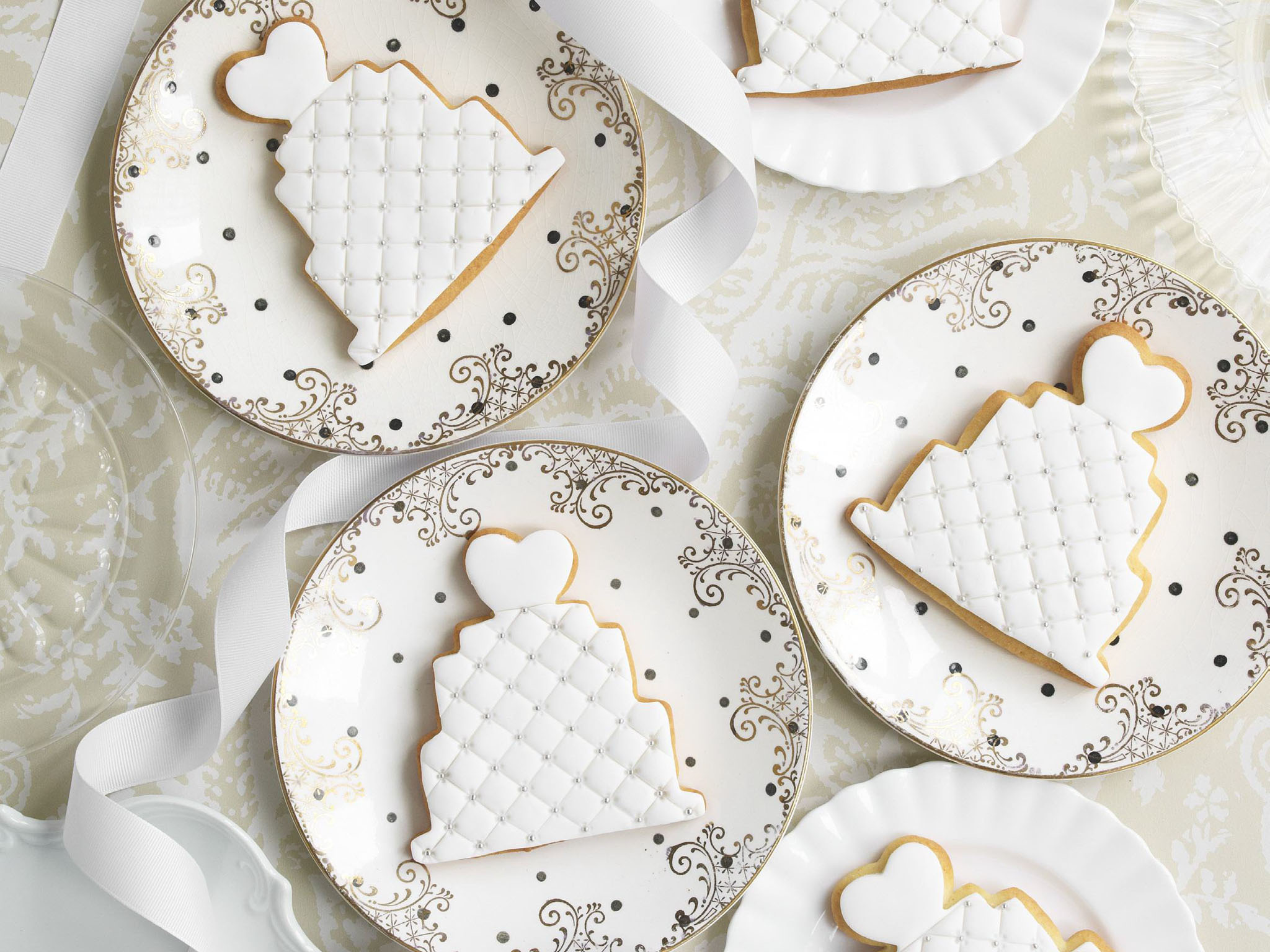 QUILTED WEDDING Cake Cookies