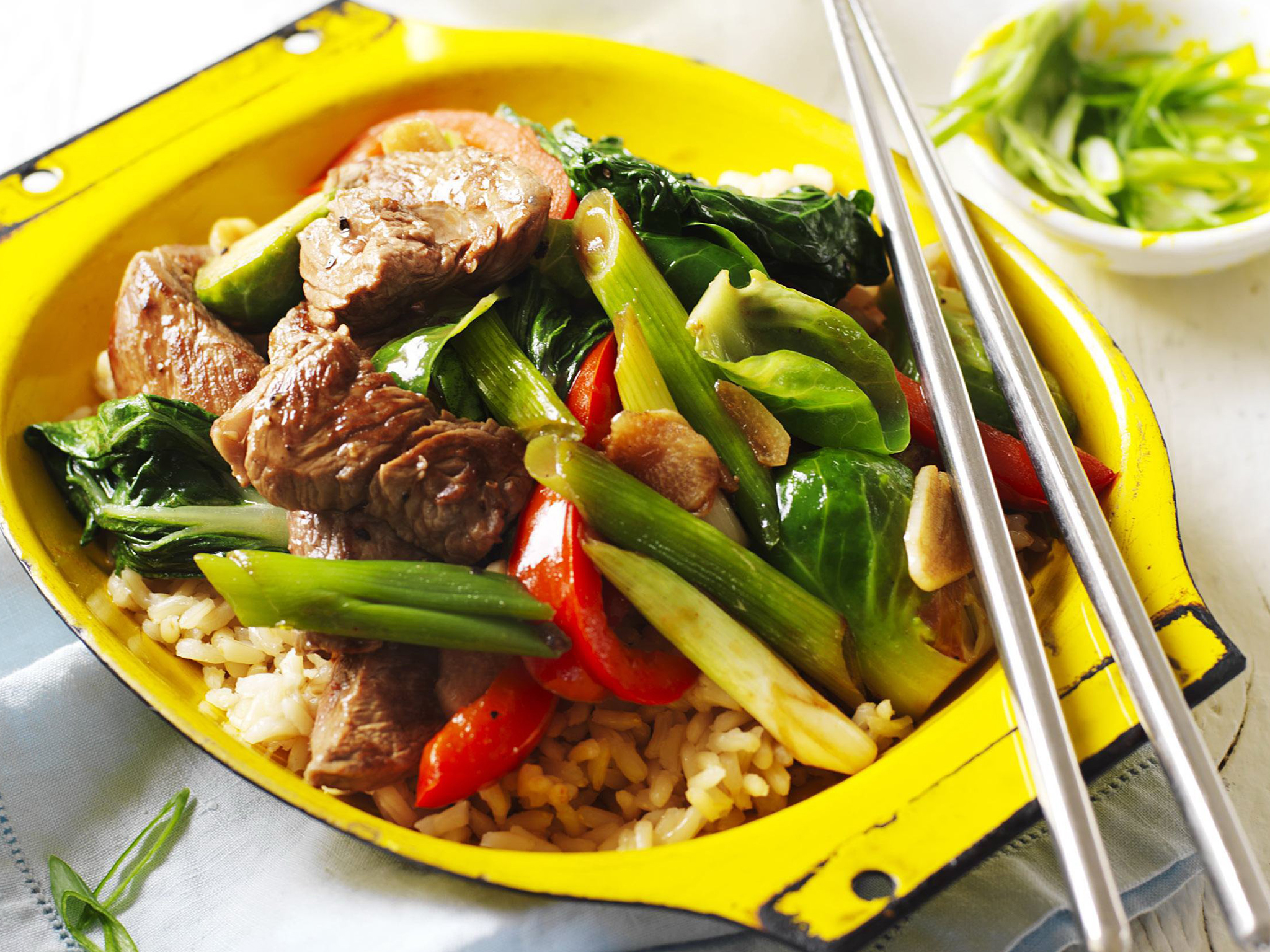 Pepper beef stir-fry with brussels sprouts | Women's Weekly Food