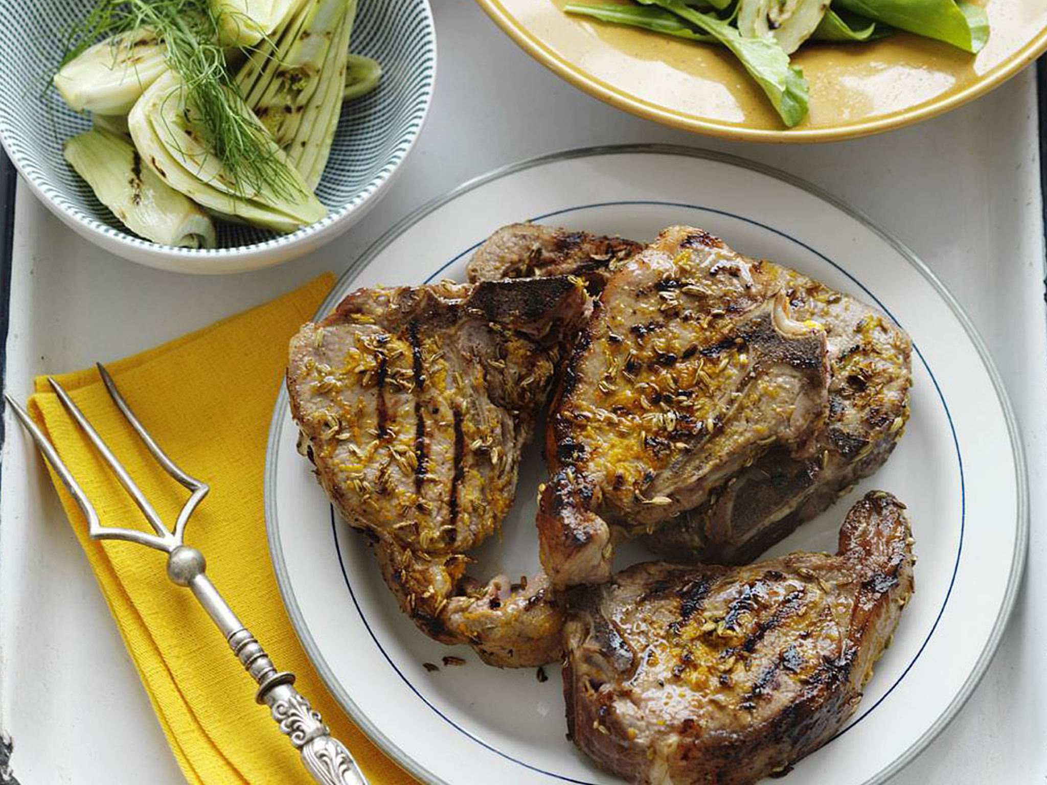 orange and fennel veal chops
