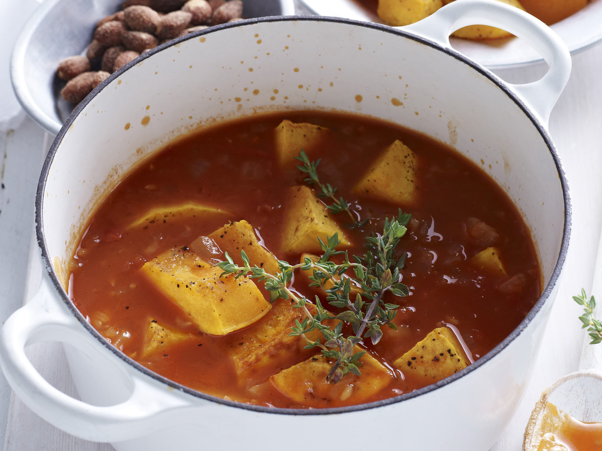 roasted pumpkin and tomato soup