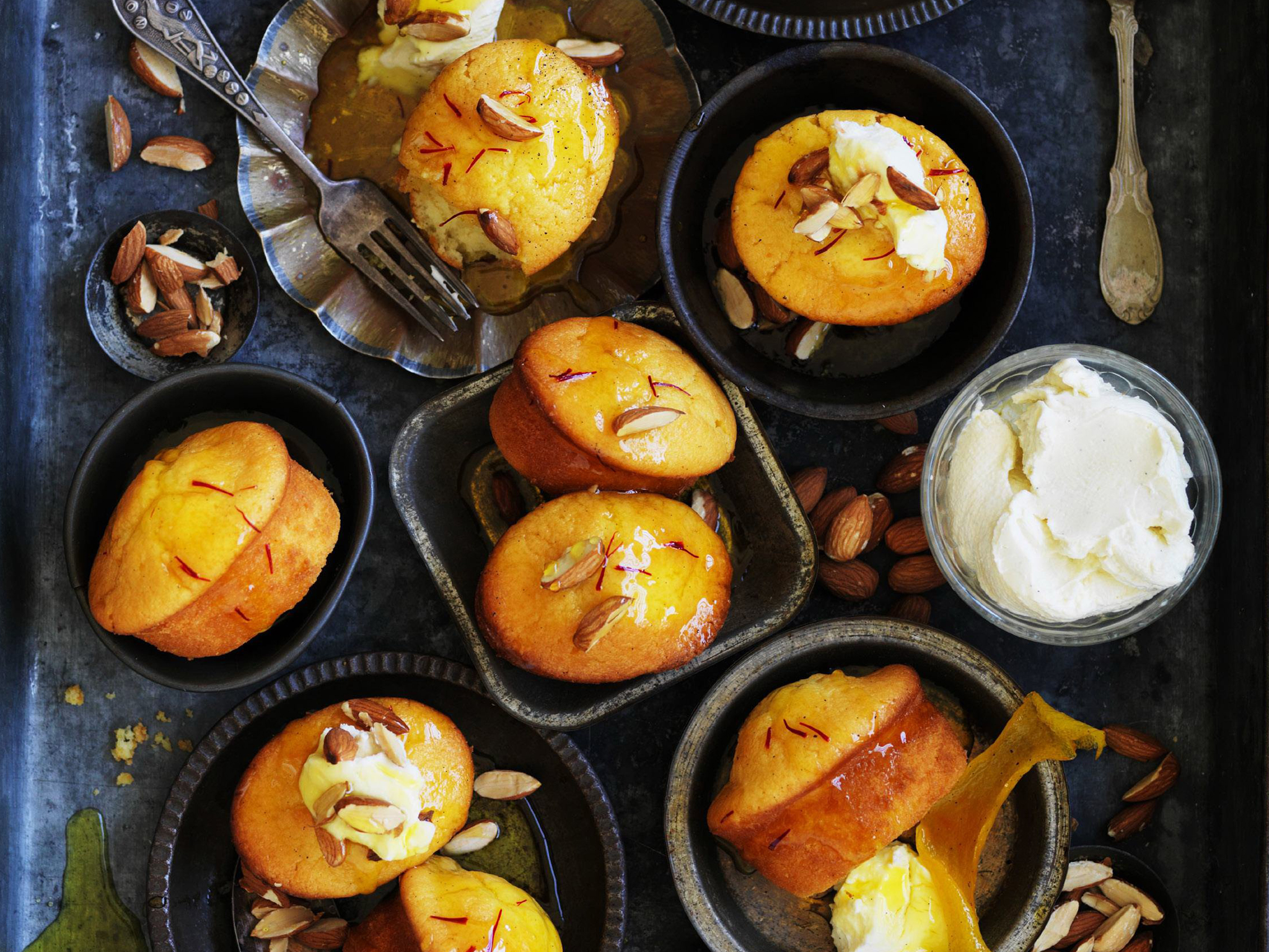 Saffron honey syrup cakes Women's Weekly Food