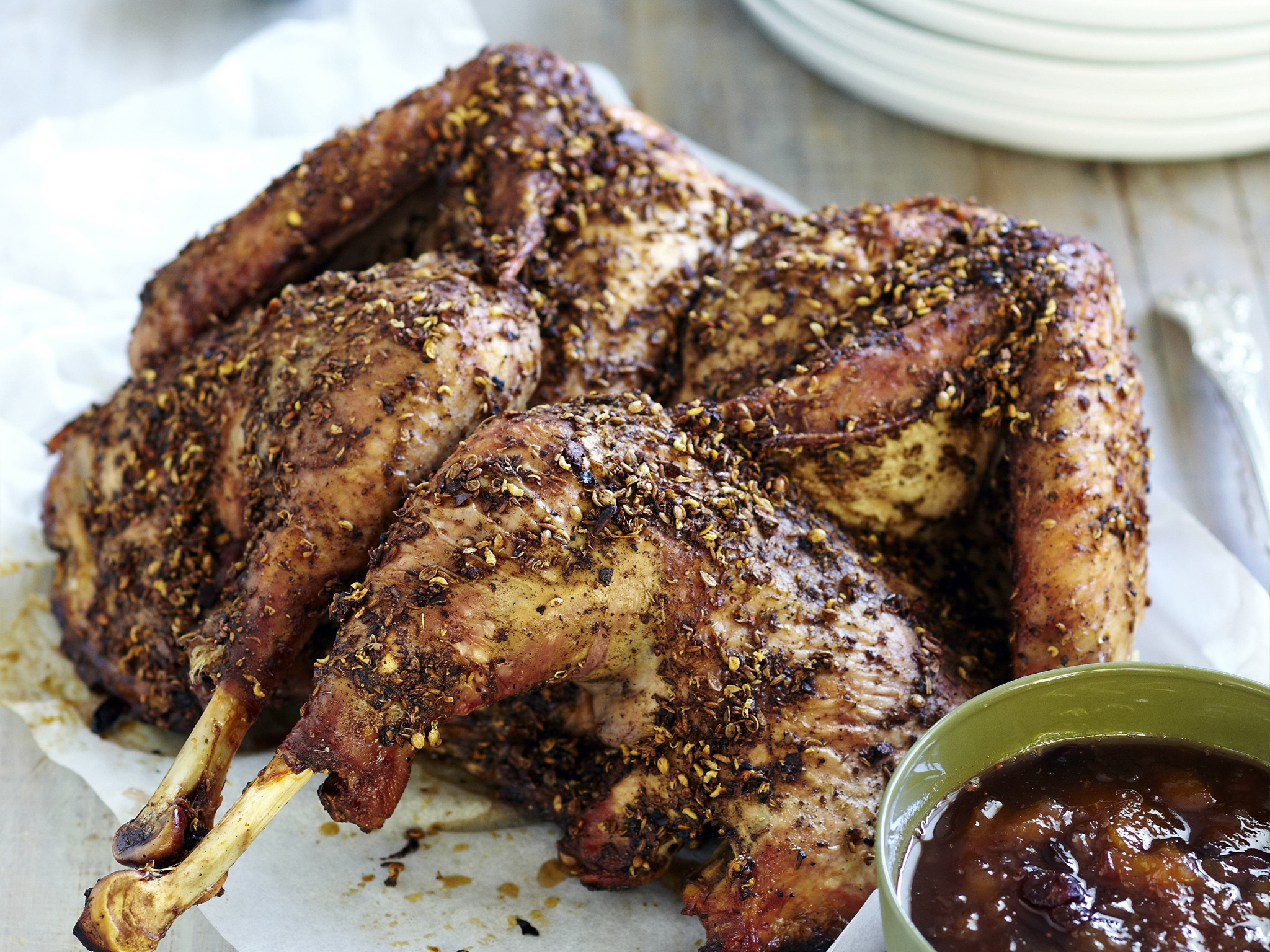 asian-spiced barbecued turkey