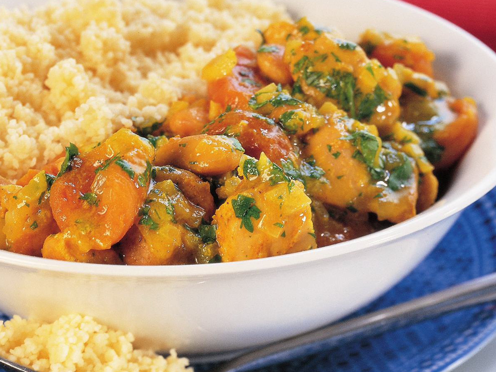 Spiced apricot and chicken tagine