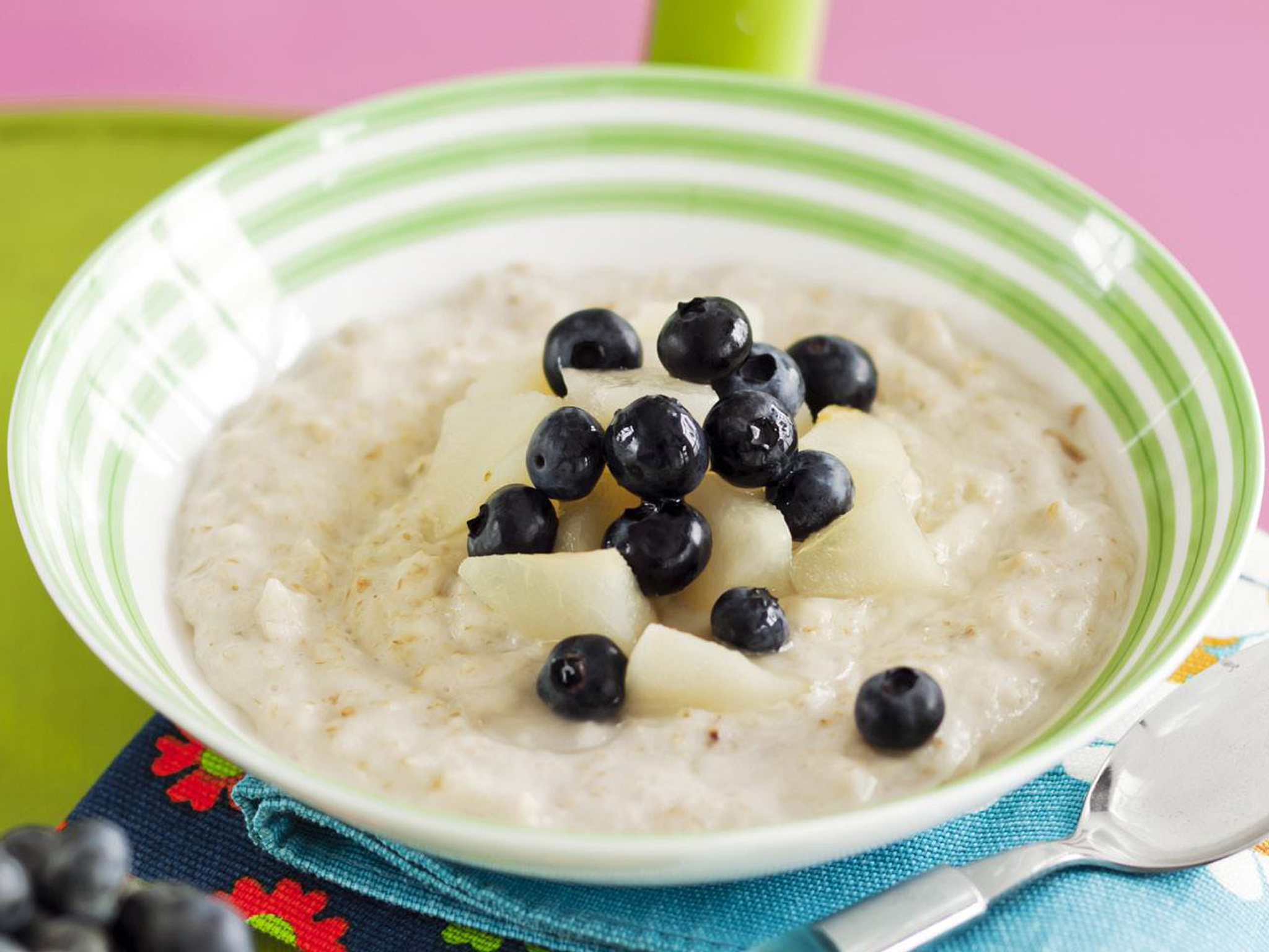 porridge with pear compote