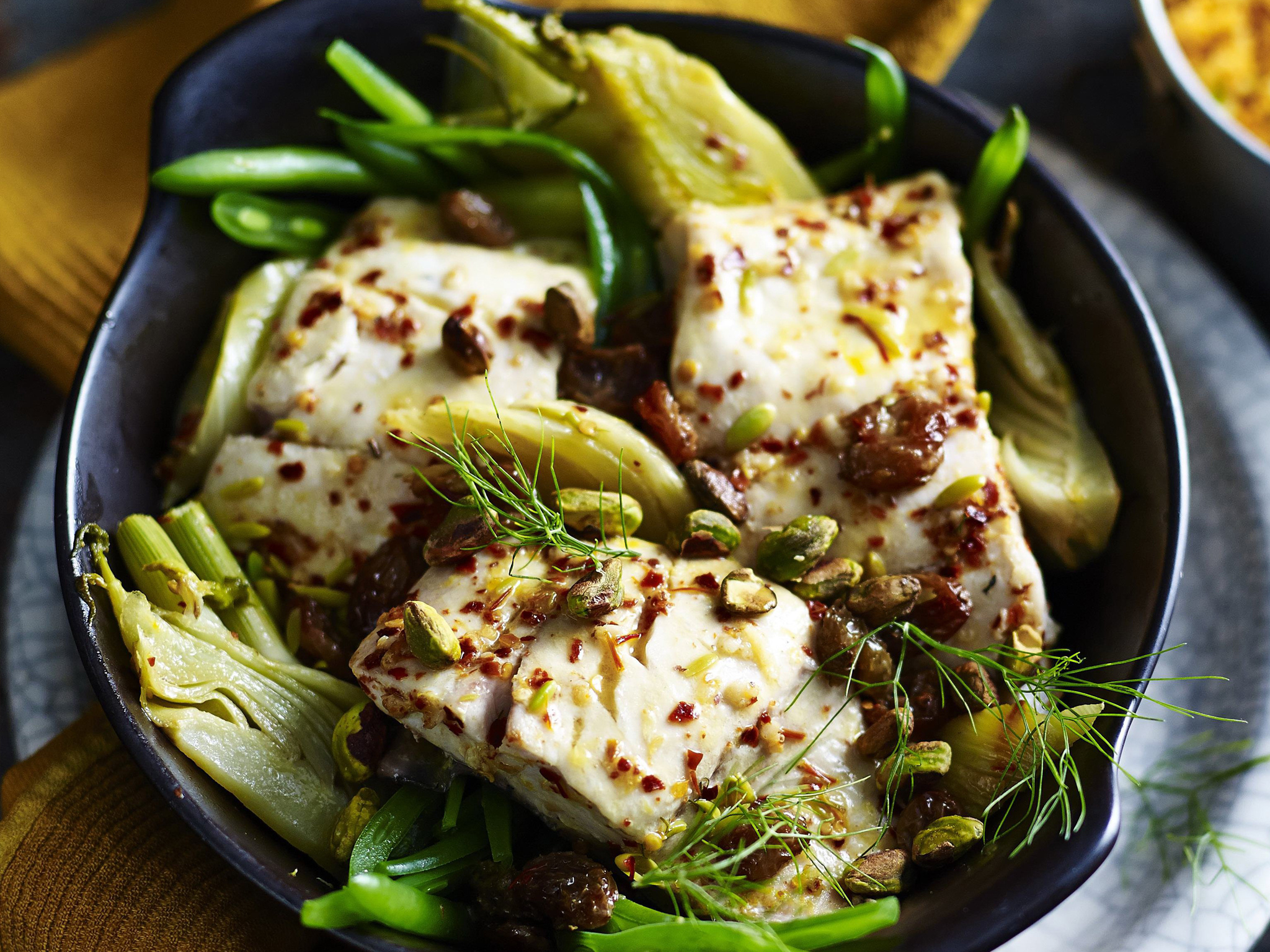 Spicy fish tagine with red couscous Women's Weekly Food