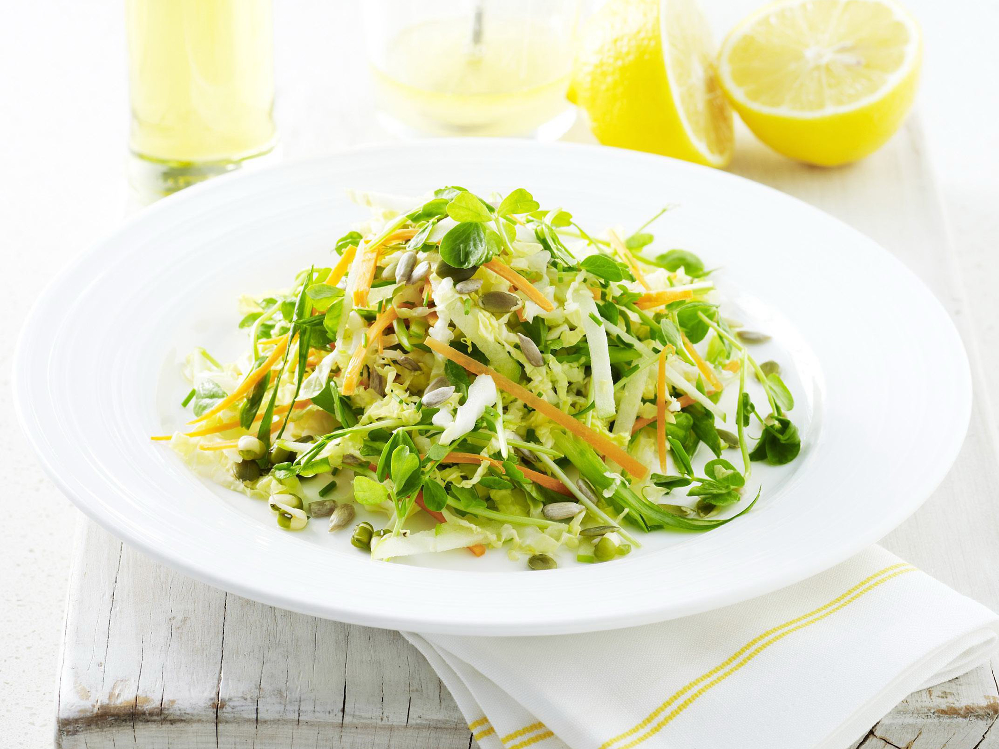 apple and seed slaw with macadamia dressing