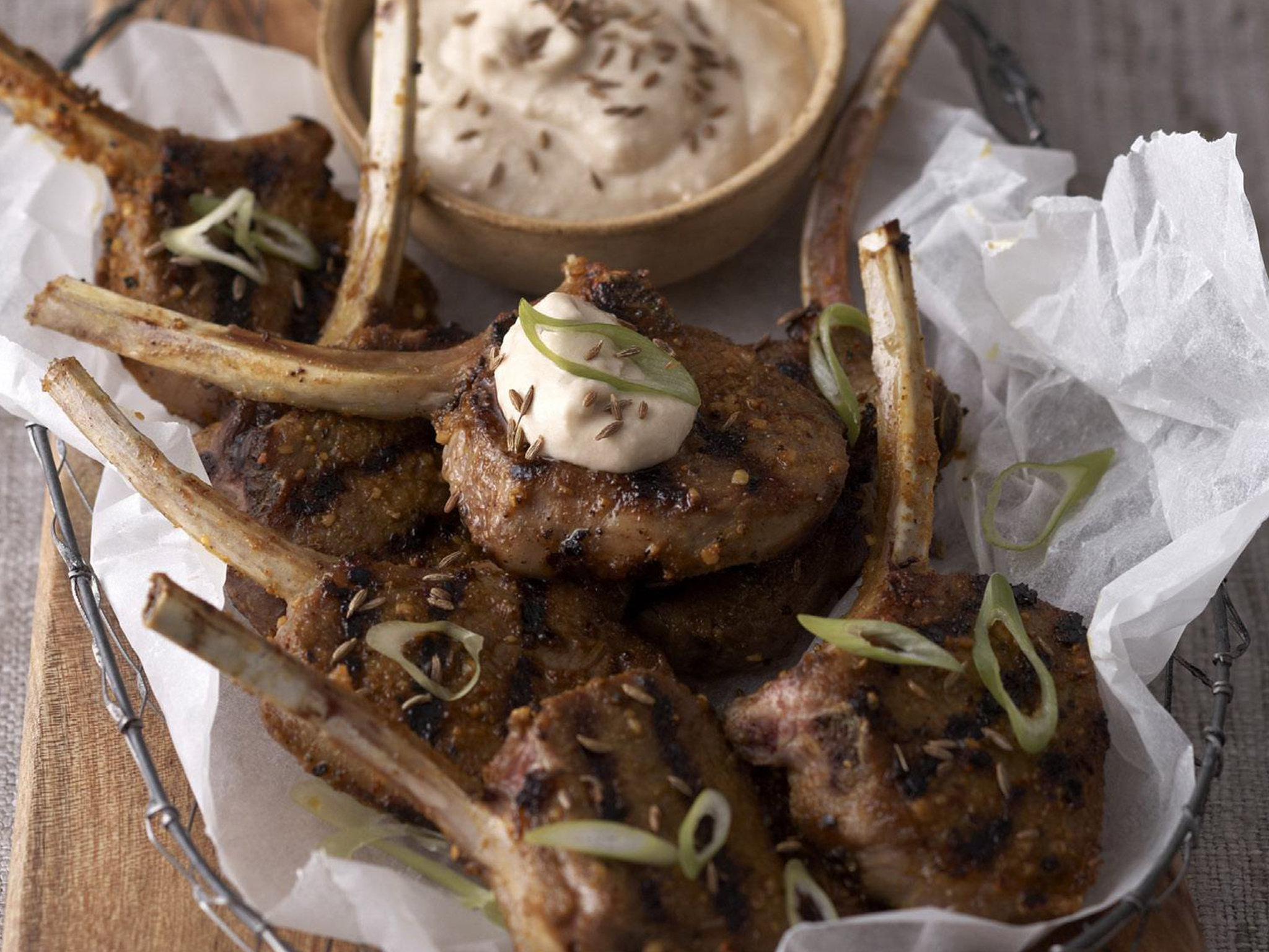 Moroccan-style lamb cutlets