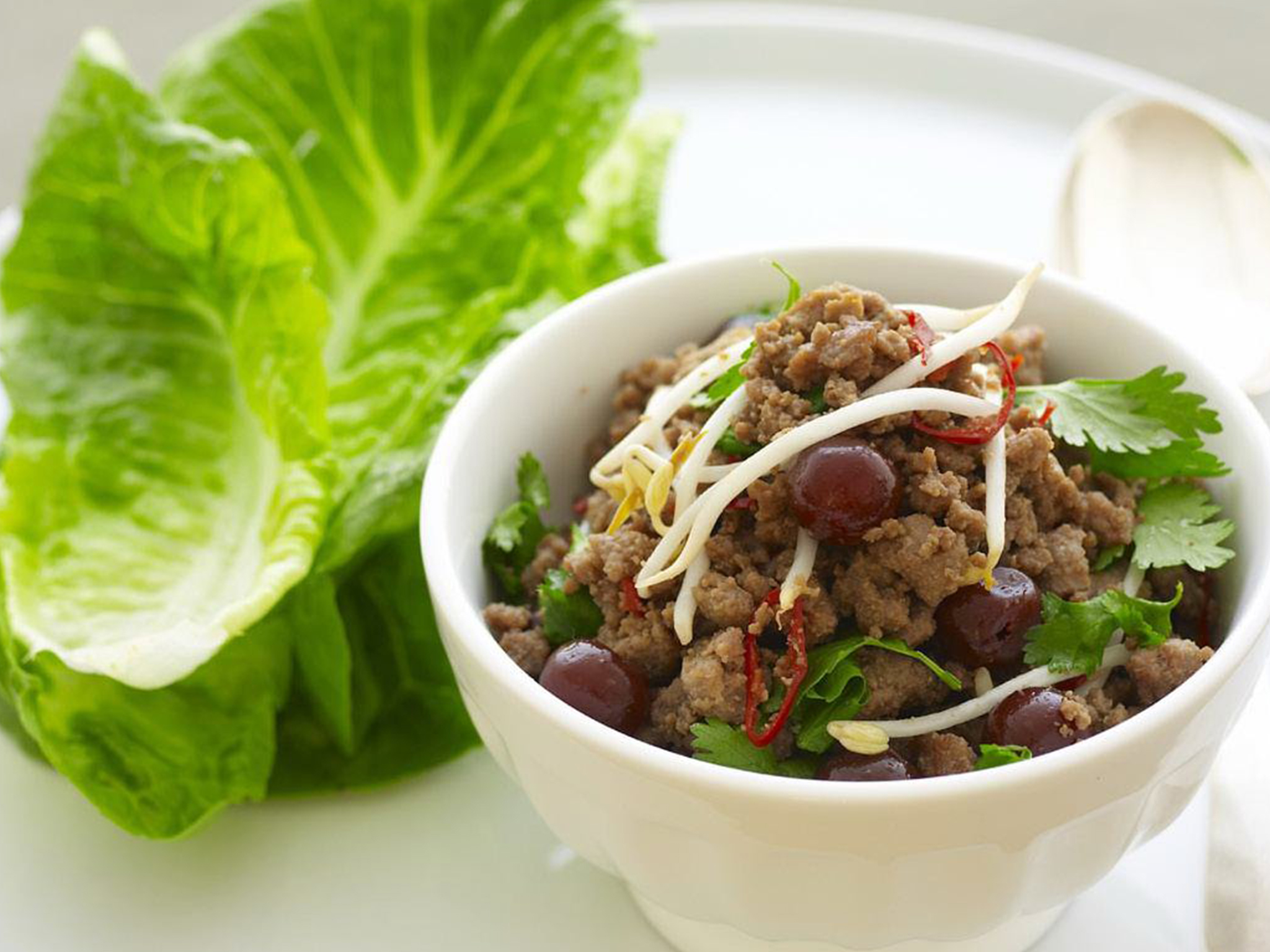 turkey larb with sour cherries