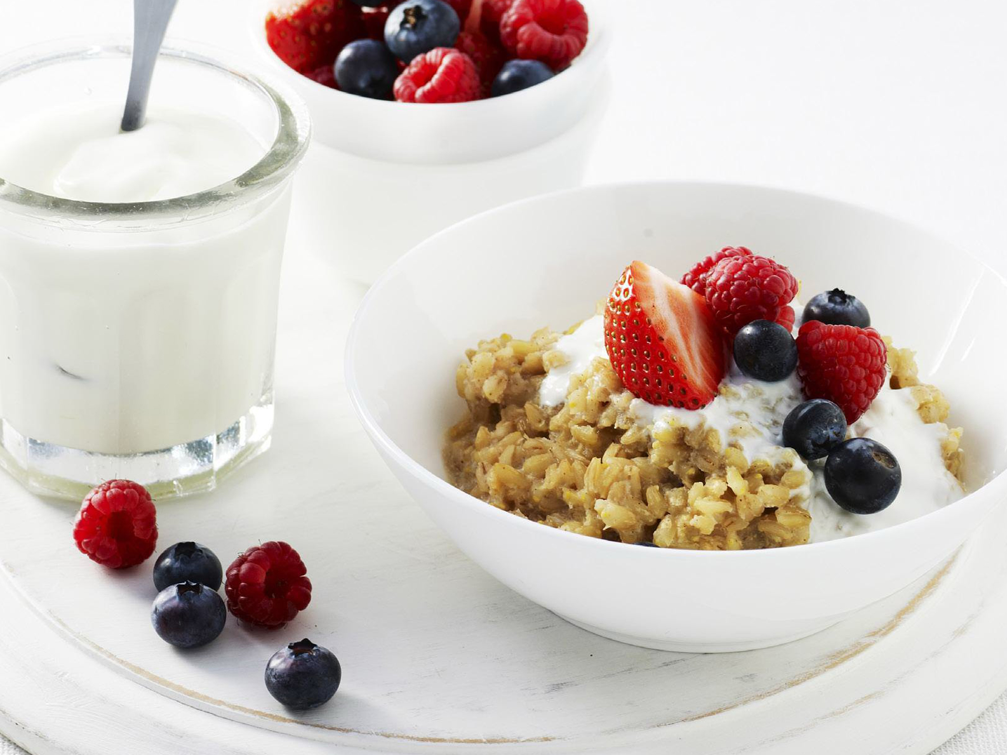 barley with mixed berries