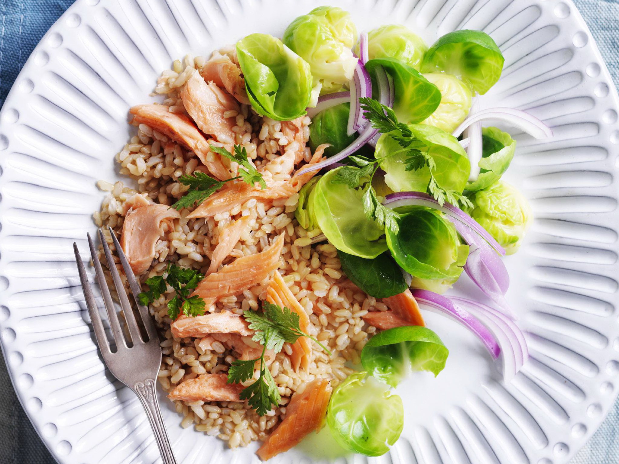 SMOKEDTROUT AND BROWN RICE SALAD