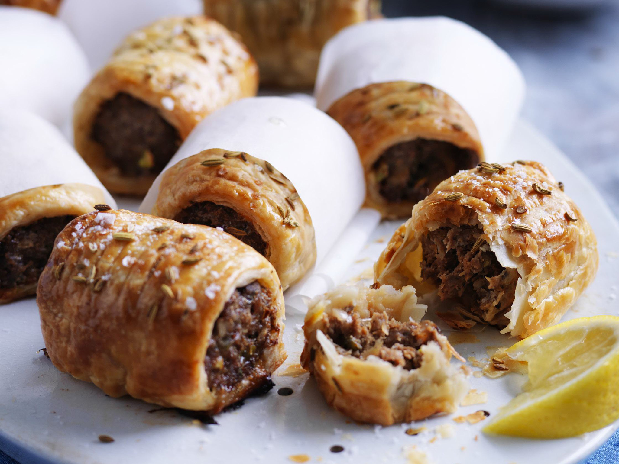 middle-eastern sausage rolls