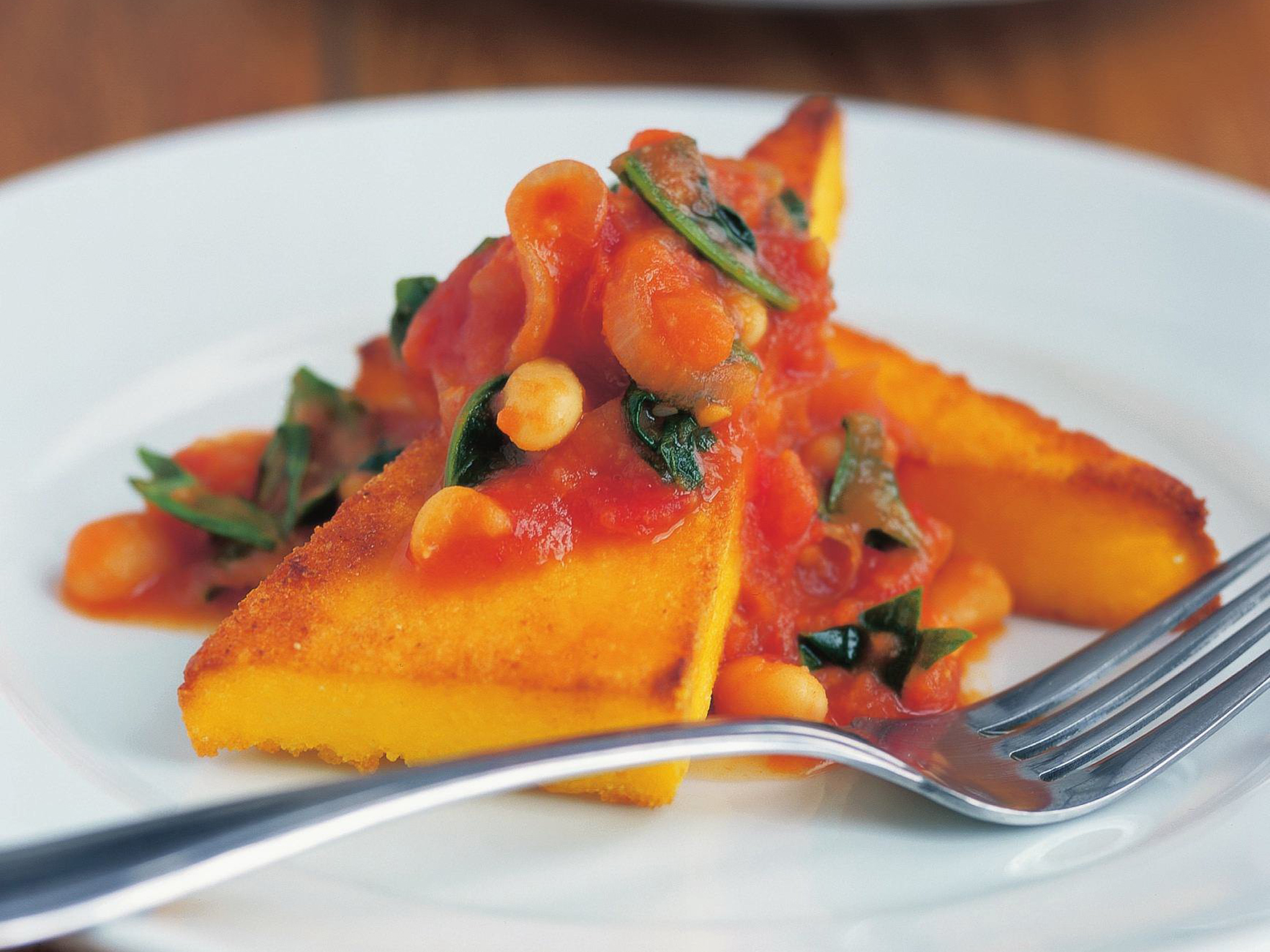cannellini beans with polenta