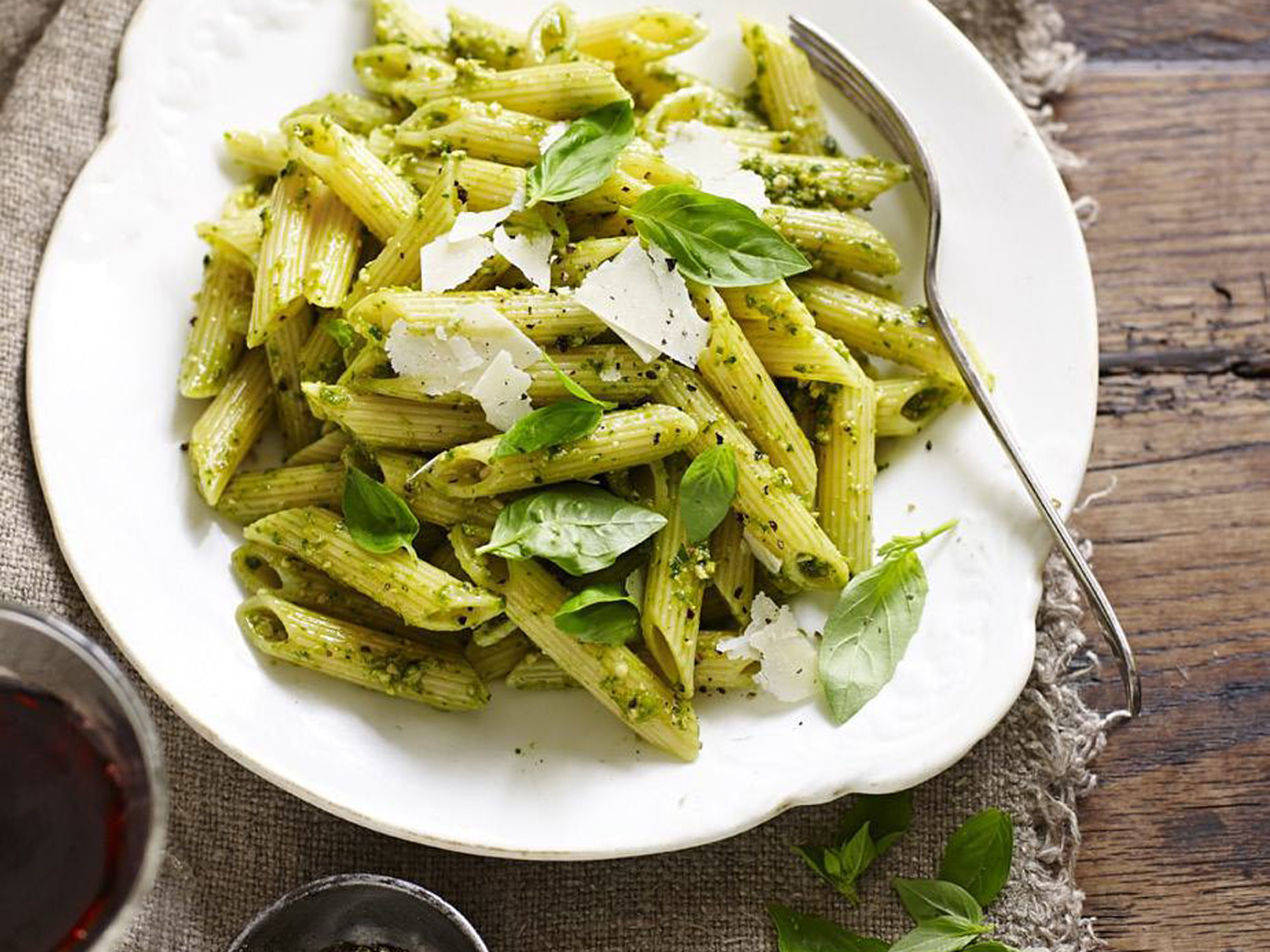 Fresh pesto pasta