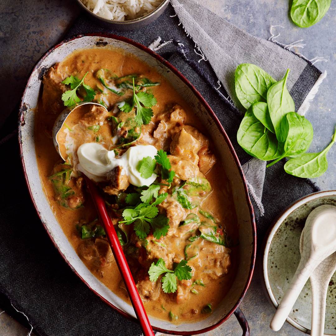 Slow cooker peppered pork curry
