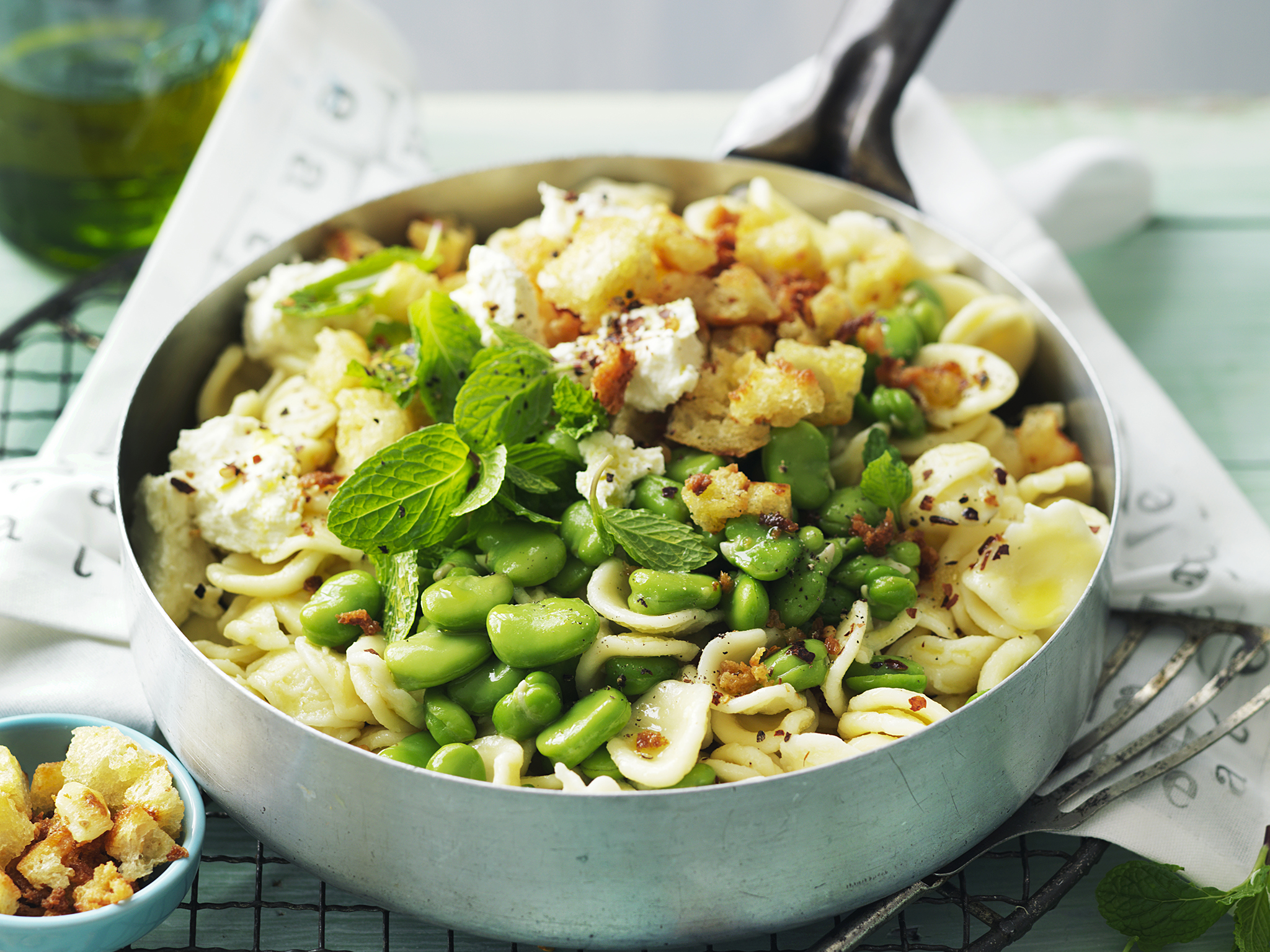 Broad bean and ricotta orecchiette-image