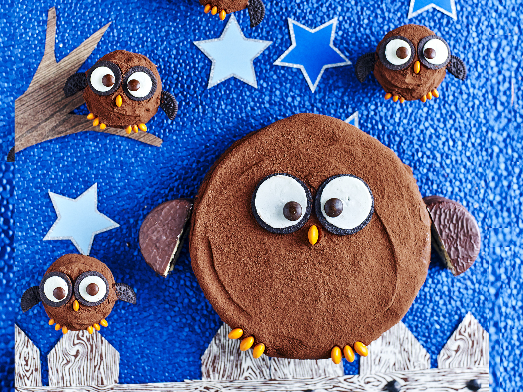 Hoot hoot horray owl birthday cake