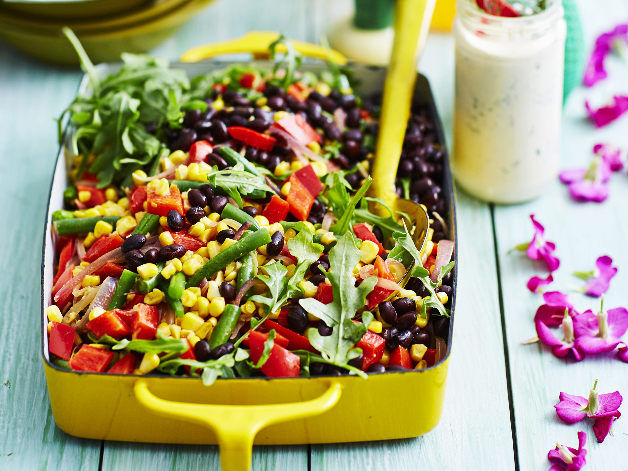 mexican corn salad with black beans