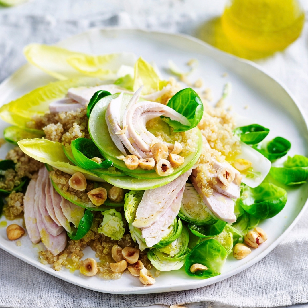 Gluten-free chicken, quinoa and witlof salad