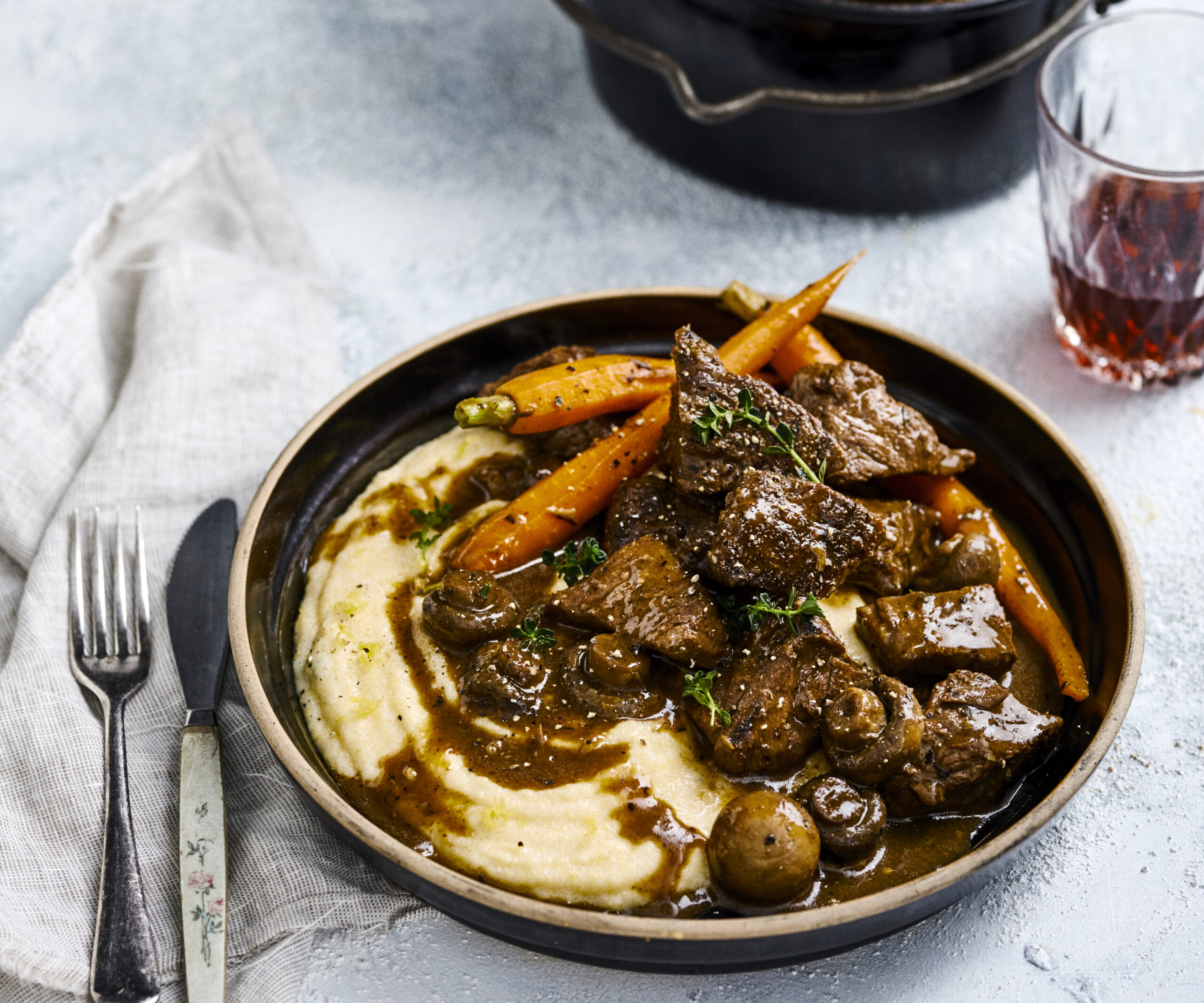 Beef and mushroom stew-image