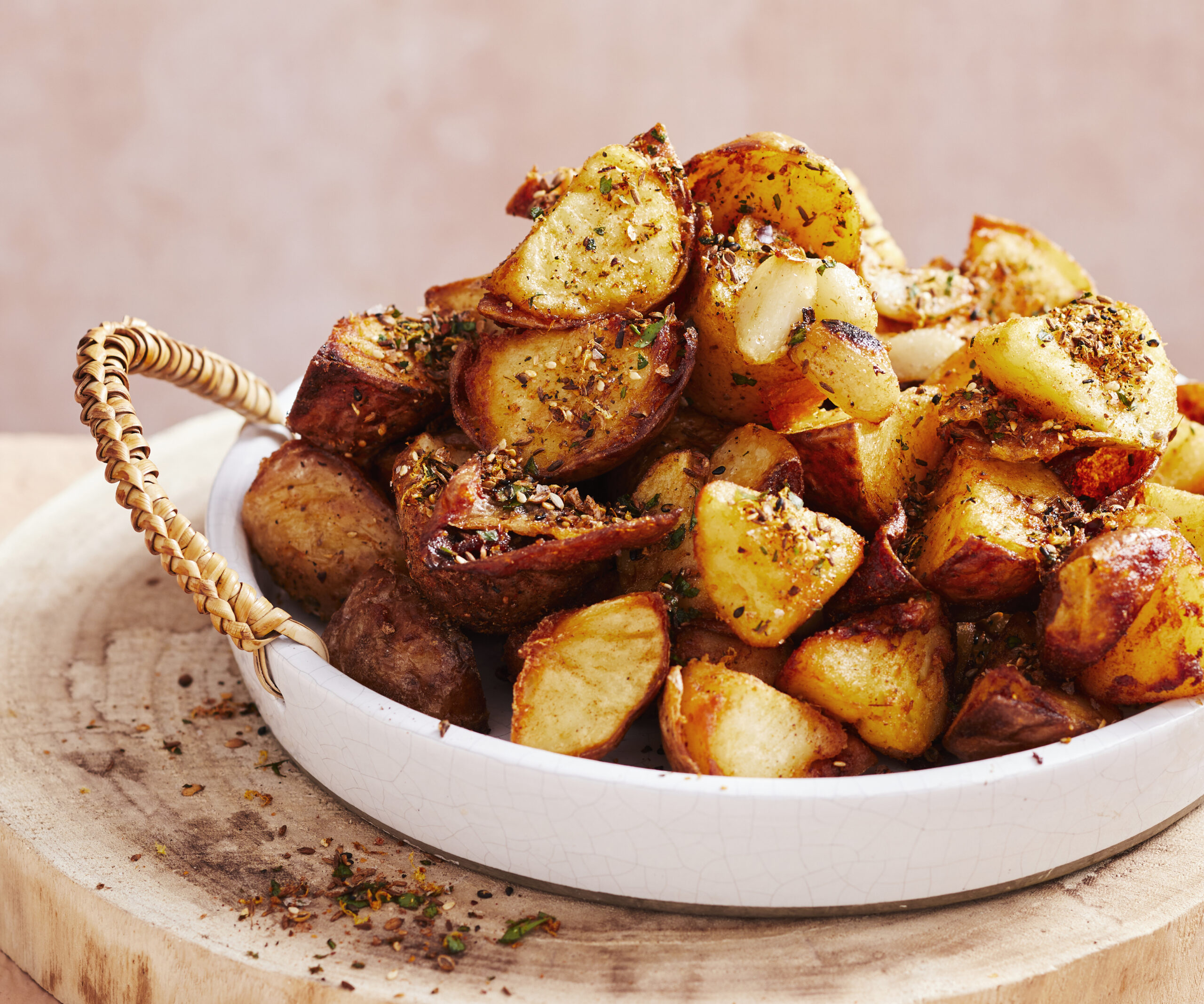Crispy Middle Eastern seed and spice fried potatoes