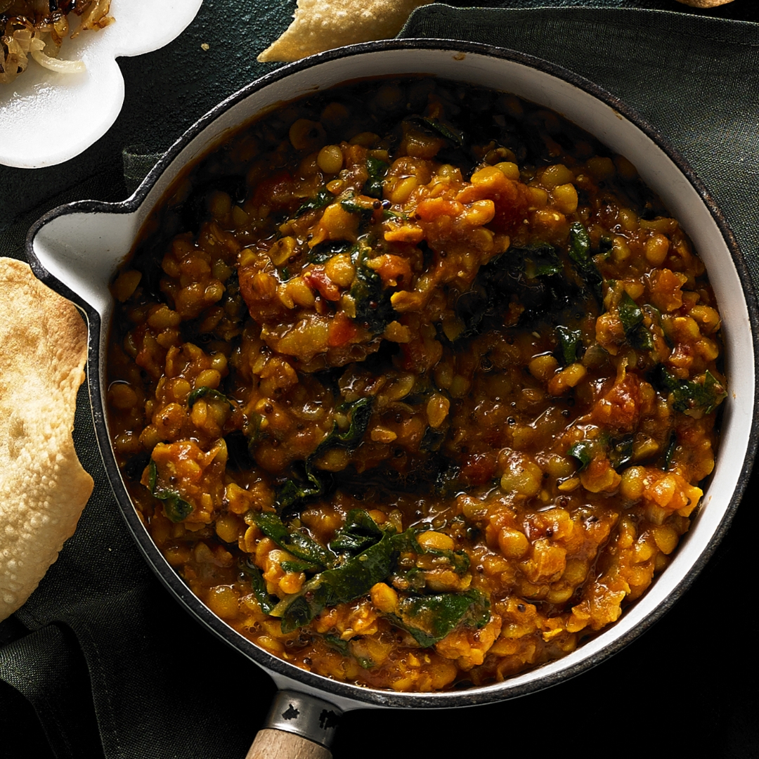 Slow cooker silverbeet dhal