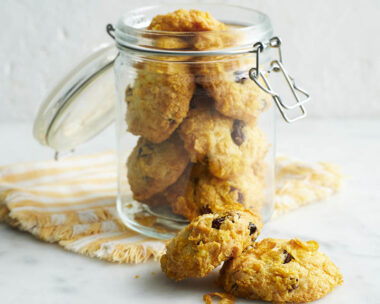 Cornflake biscuits in a jar