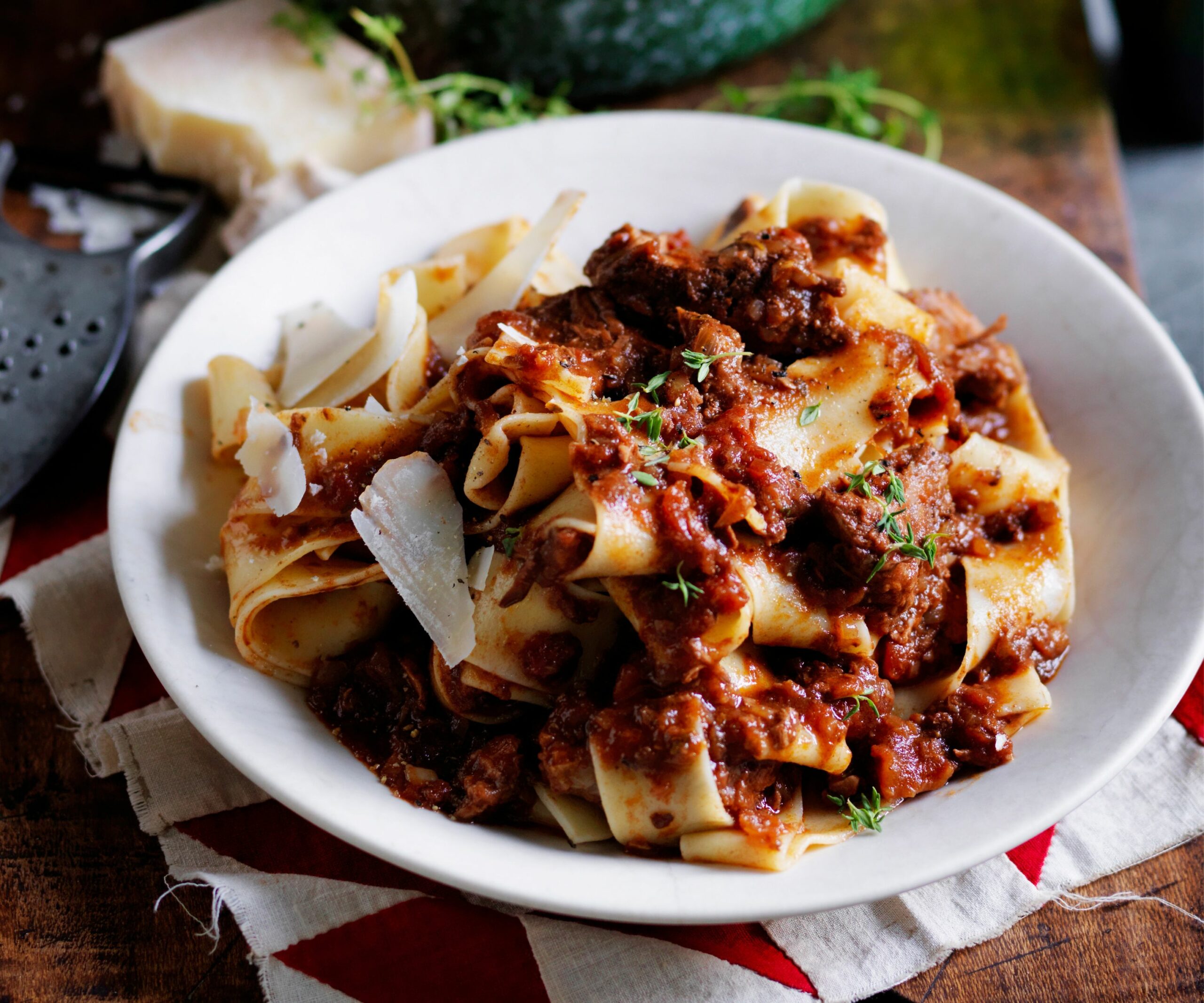 Slow-cooked beef ragu with pappardelle
