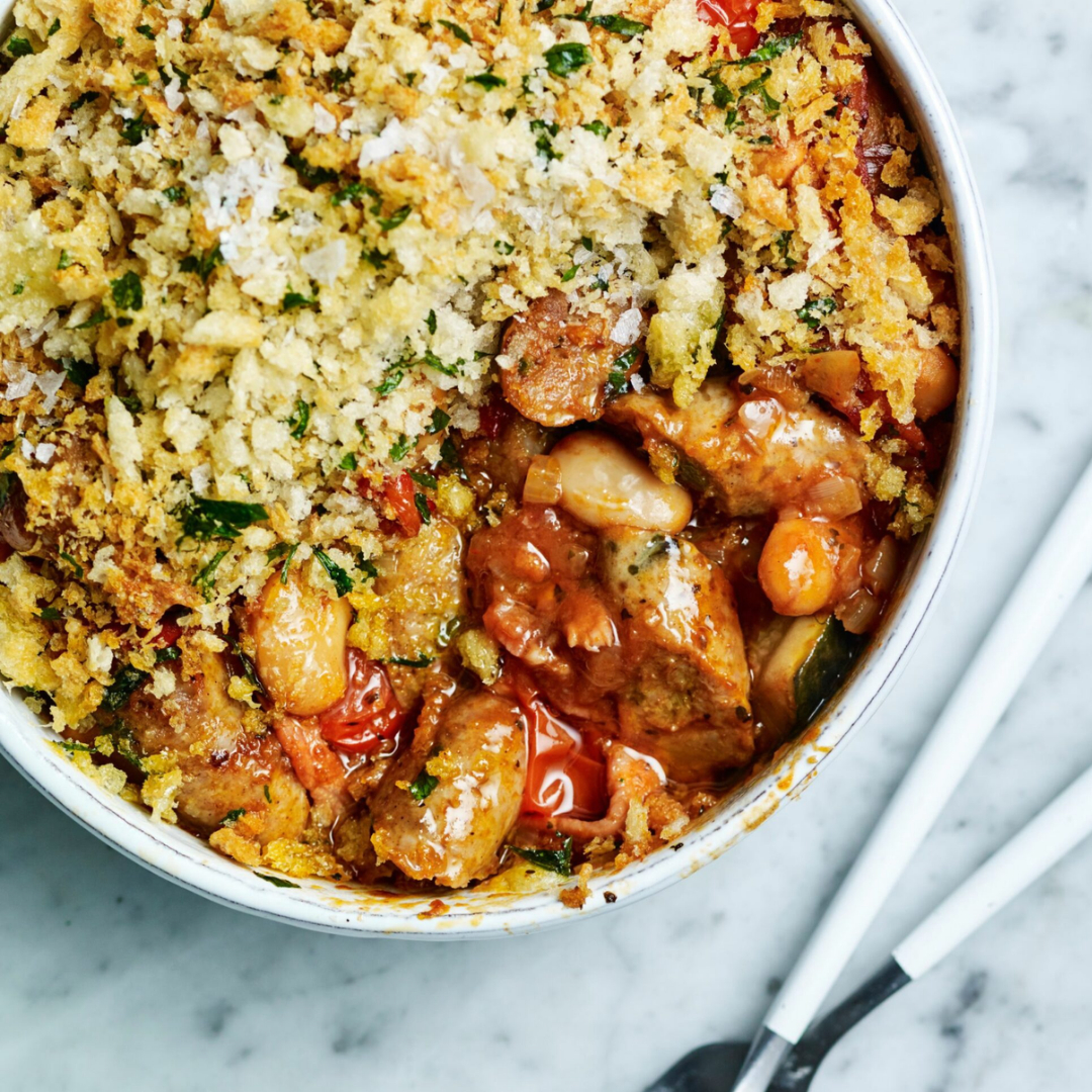 Cheat’s sausage cassoulet