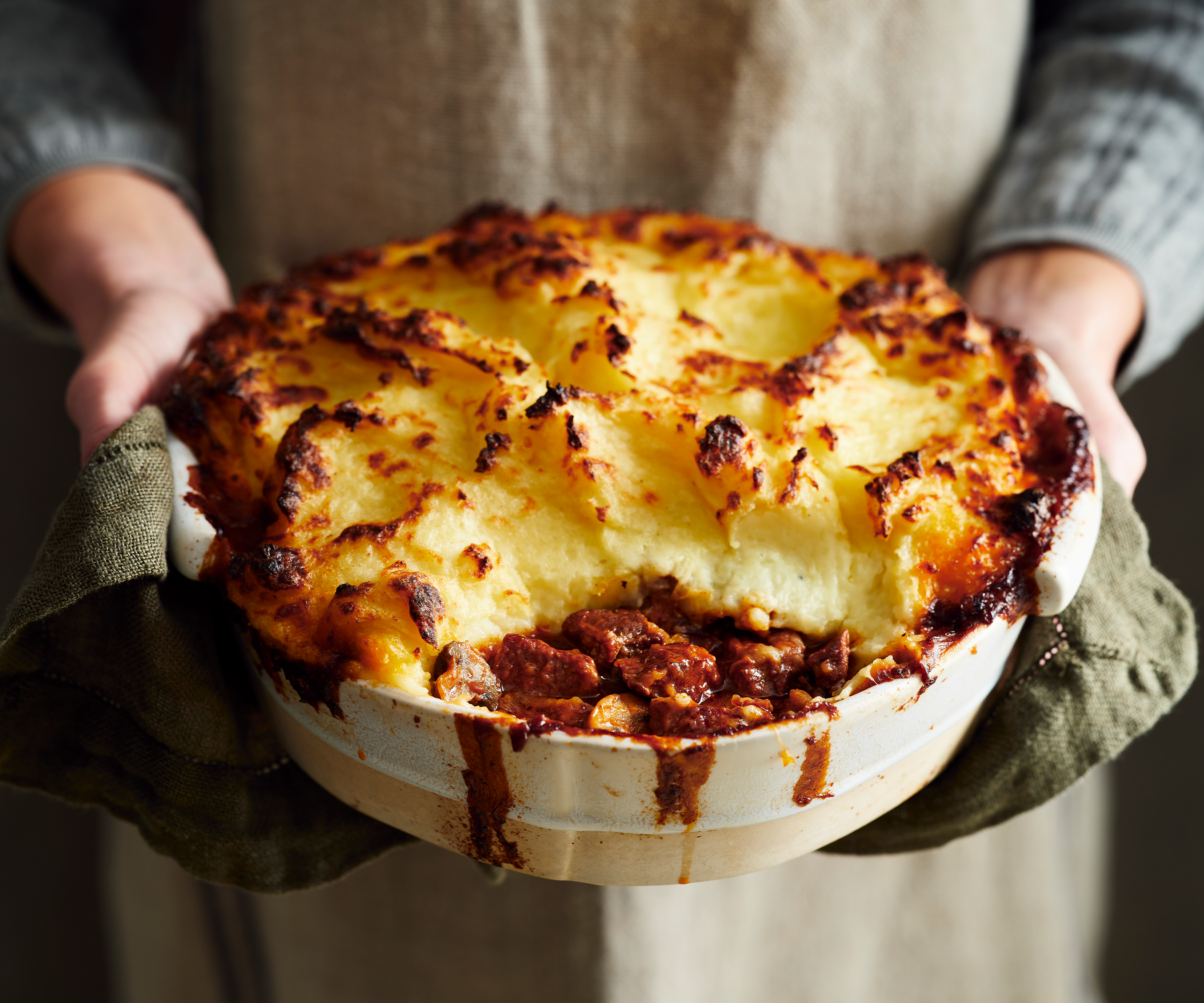 Steak, bacon and mushroom pot pie