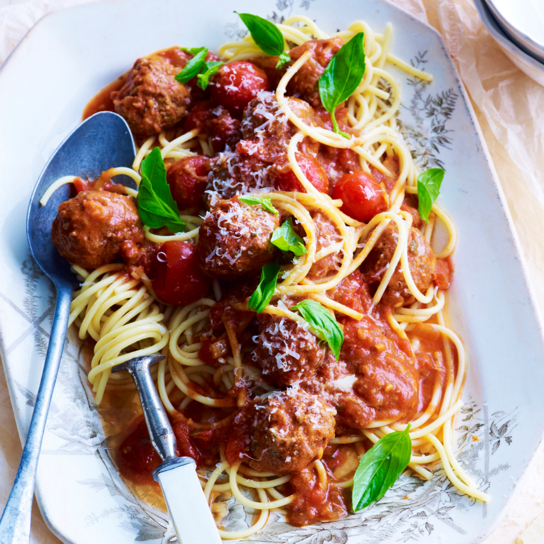 Slow cooker meatballs in tomato sauce