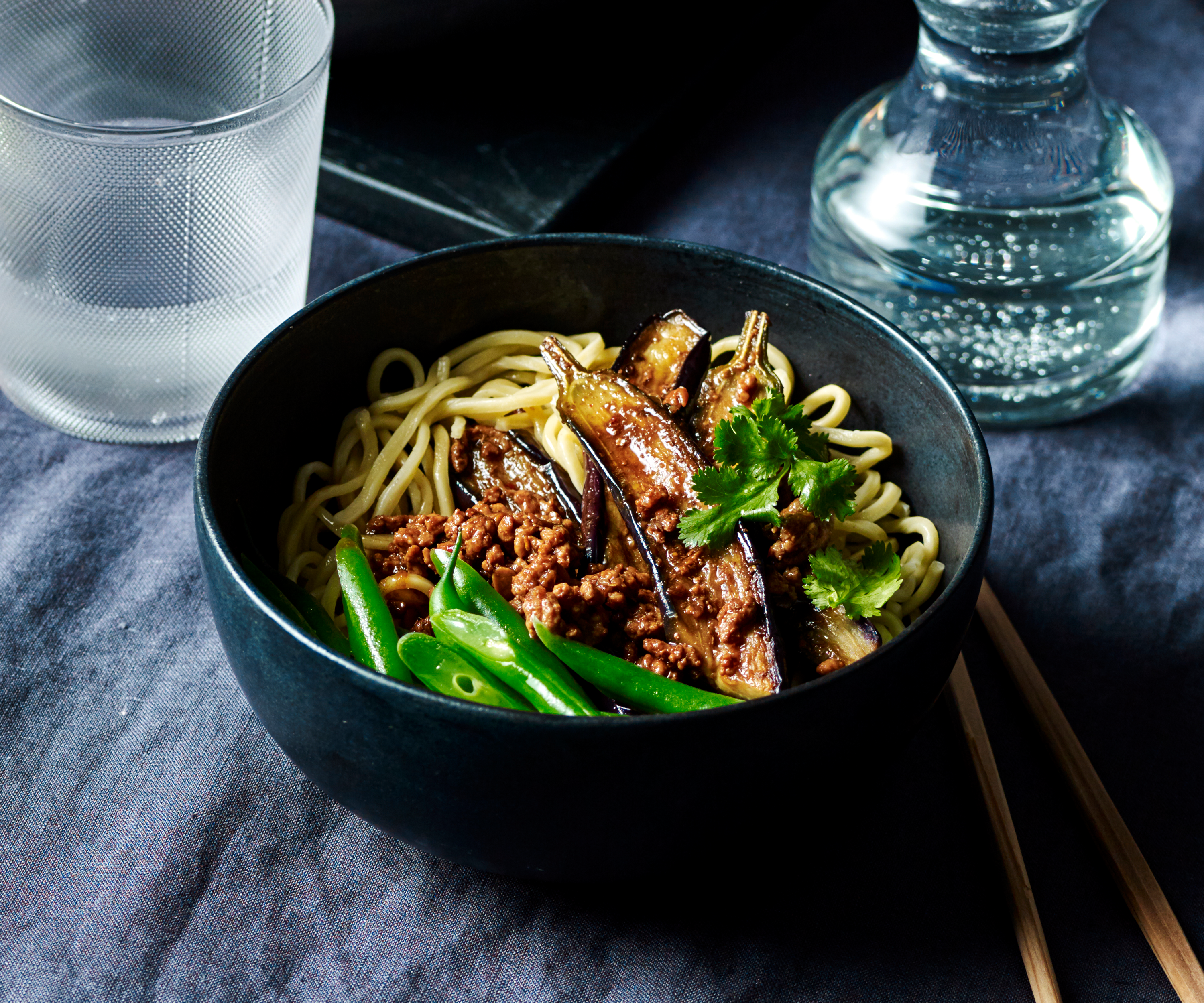 Chinese braised pork and eggplant