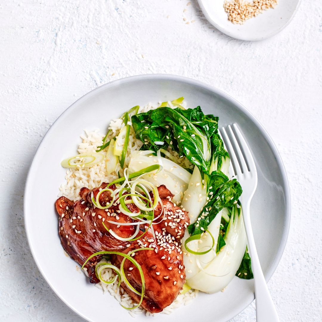 Soy and sriracha air fryer chicken thighs