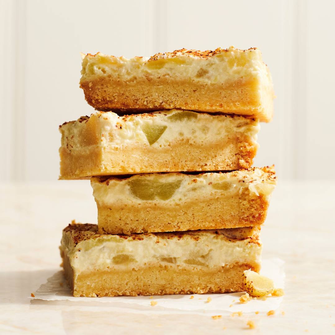 Apple and sour cream slice