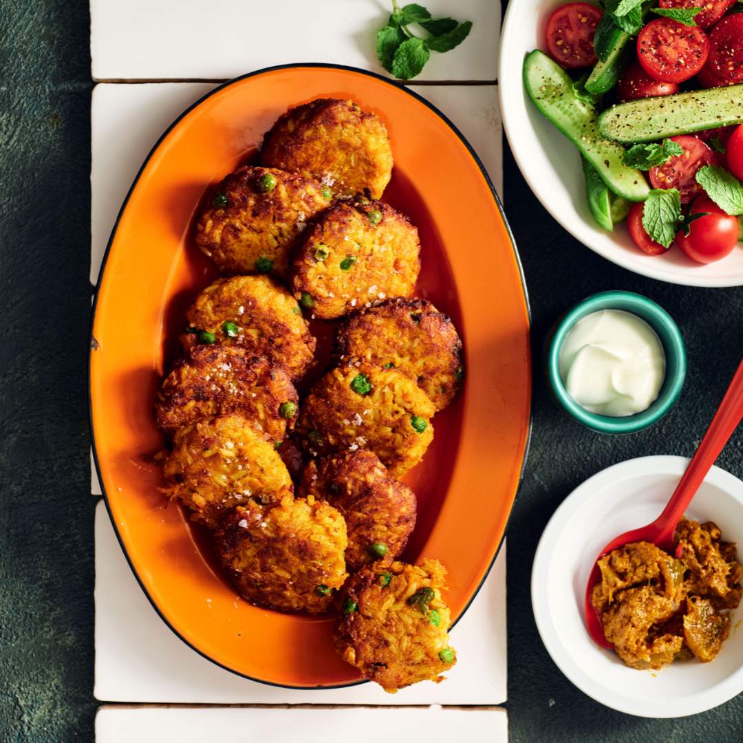 Oven-baked pumpkin fritters