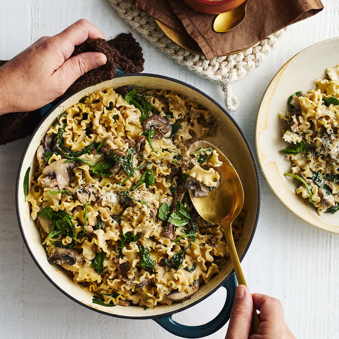Mixed mushroom pasta