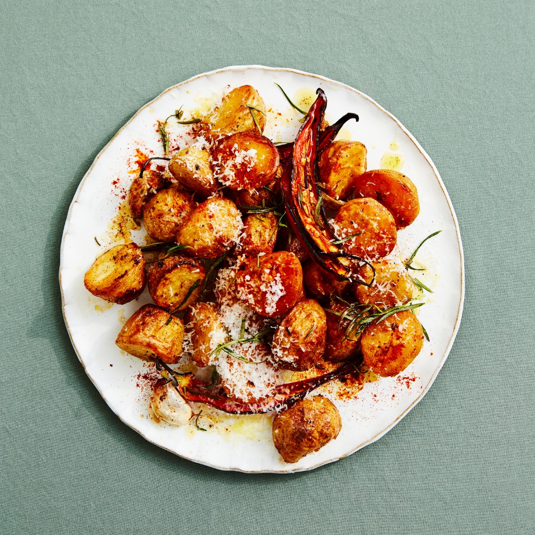 Roast baby potatoes with chilli