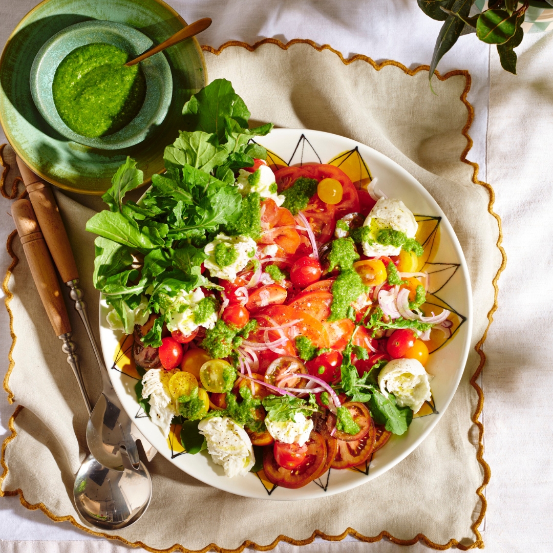 Maggie Beer’s tomato and mozzarella salad